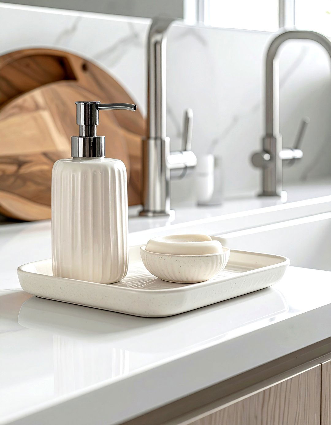 Ceramic Soap Dispenser - 30 ceramic decor ideas
