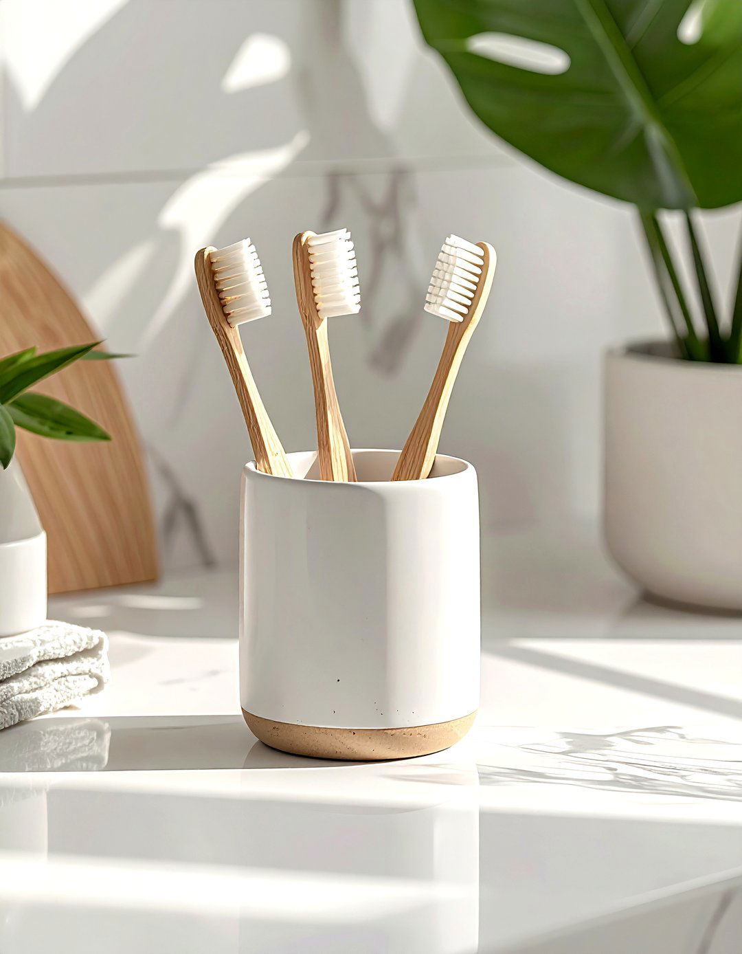 Ceramic Toothbrush Holder - 30 bathroom finishing touches ideas