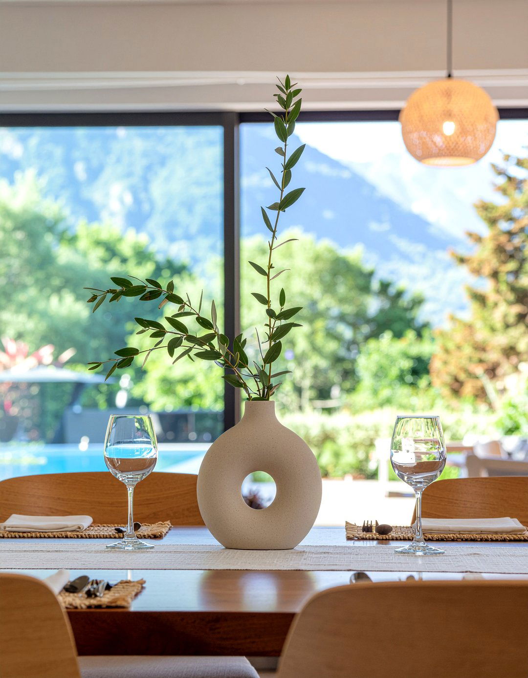 Ceramic Vase Table Centerpiece - 30 Danish dining room ideas