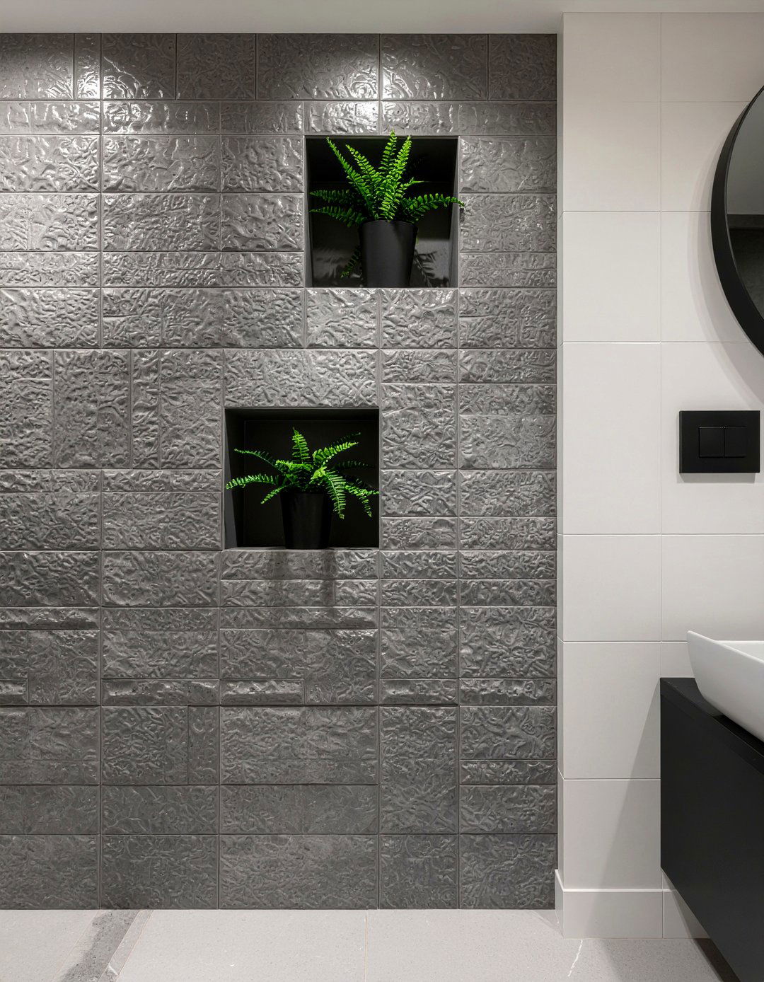 Ceramic Wall Pocket - 30 bathroom planter ideas