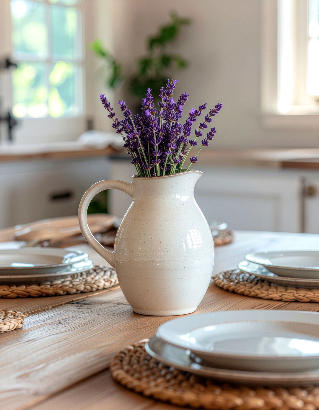 Ceramic Water Pitcher - 30 centerpiece dining room ideas