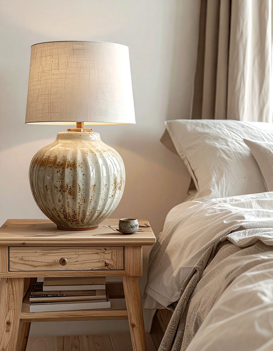 Ceramic bedside lamp - 30 lamp ideas