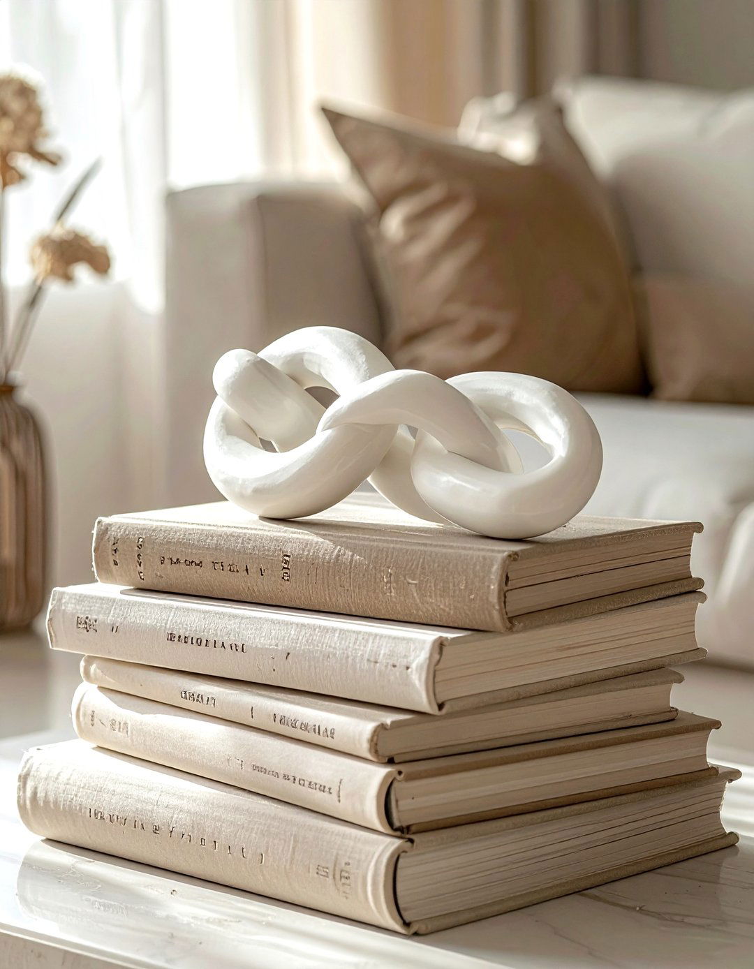 Ceramic chain link - 30 beige living room accessories ideas