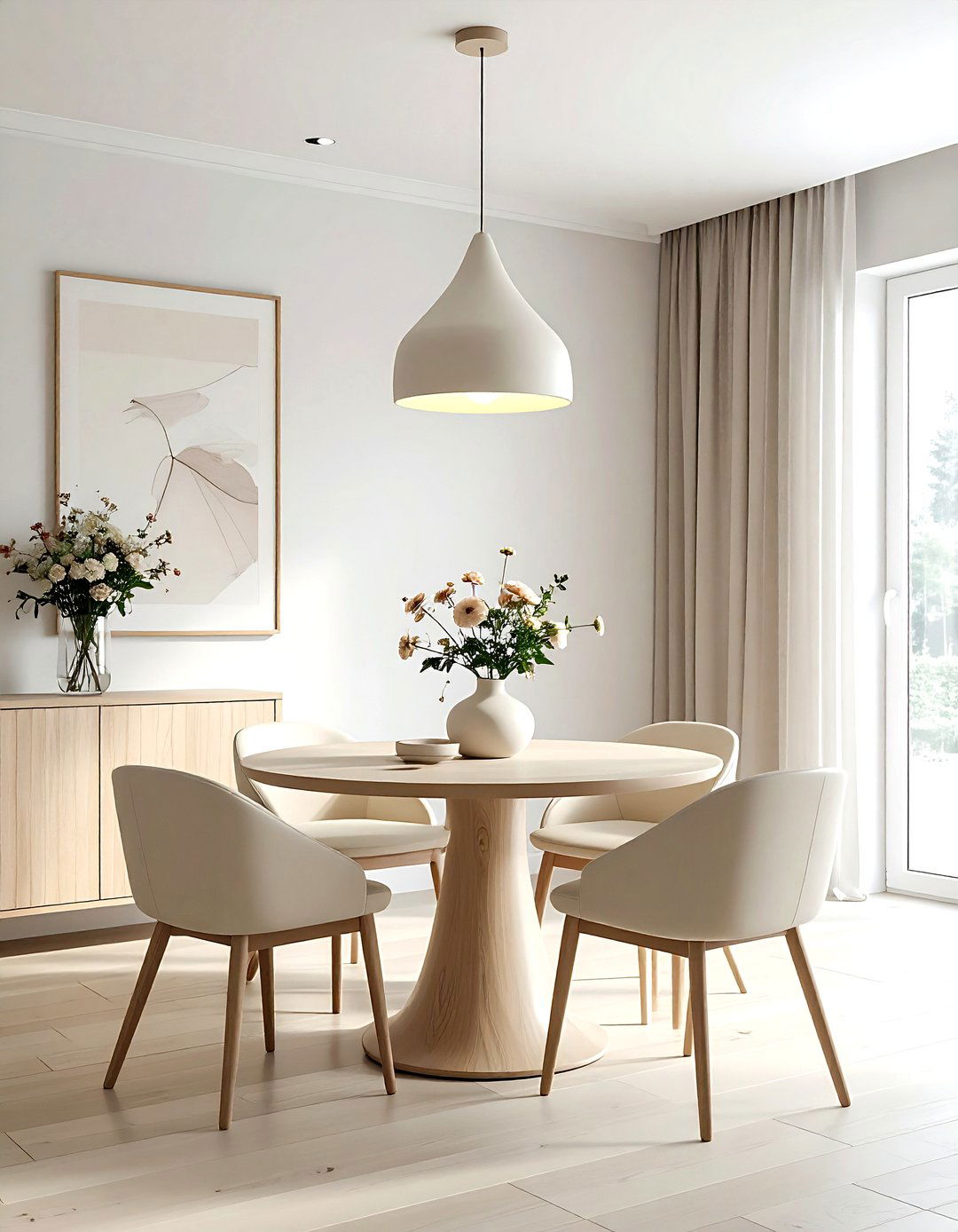 Ceramic cone pendant - 30 pendant light dining room ideas