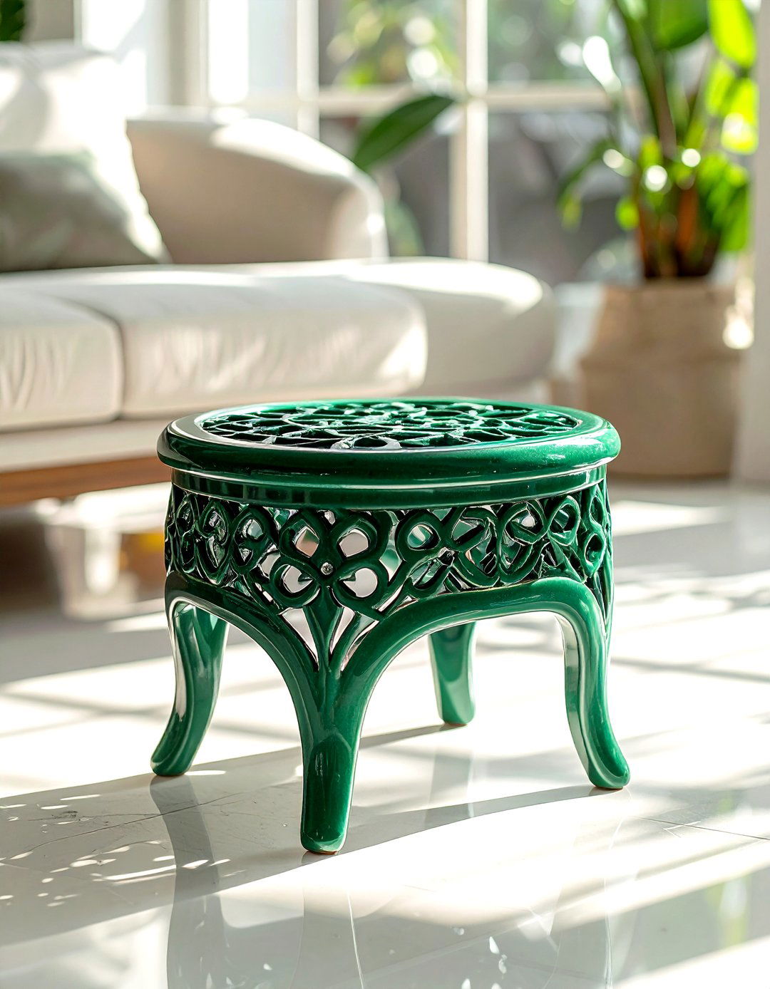 Ceramic garden stool - 30 chinoiserie decor ideas