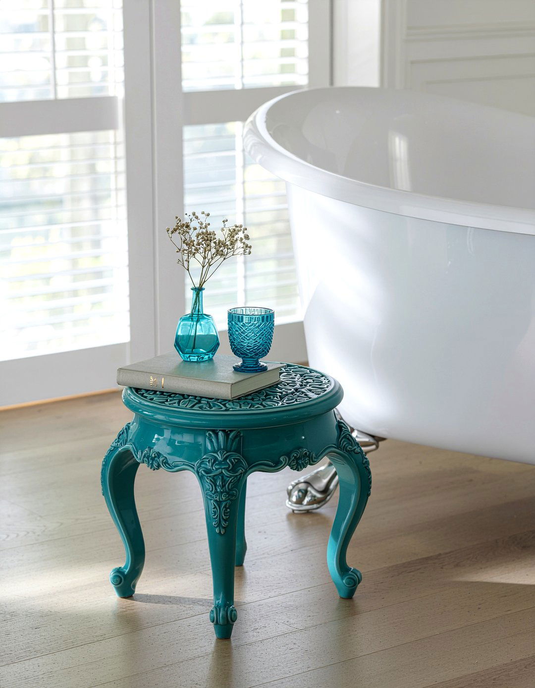 Ceramic garden stool - 30 bathroom chair ideas
