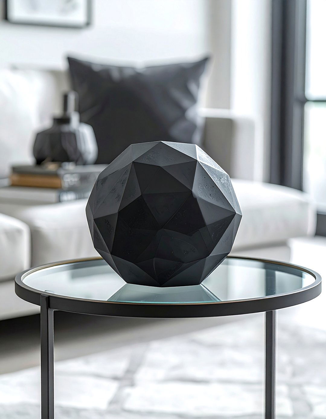 Ceramic geometric orb - 30 sphere decor ideas