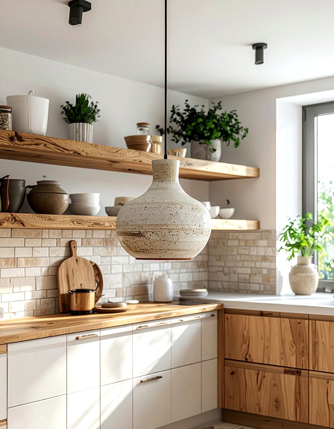 Ceramic kitchen pendant lamp - 30 kitchen lamp ideas