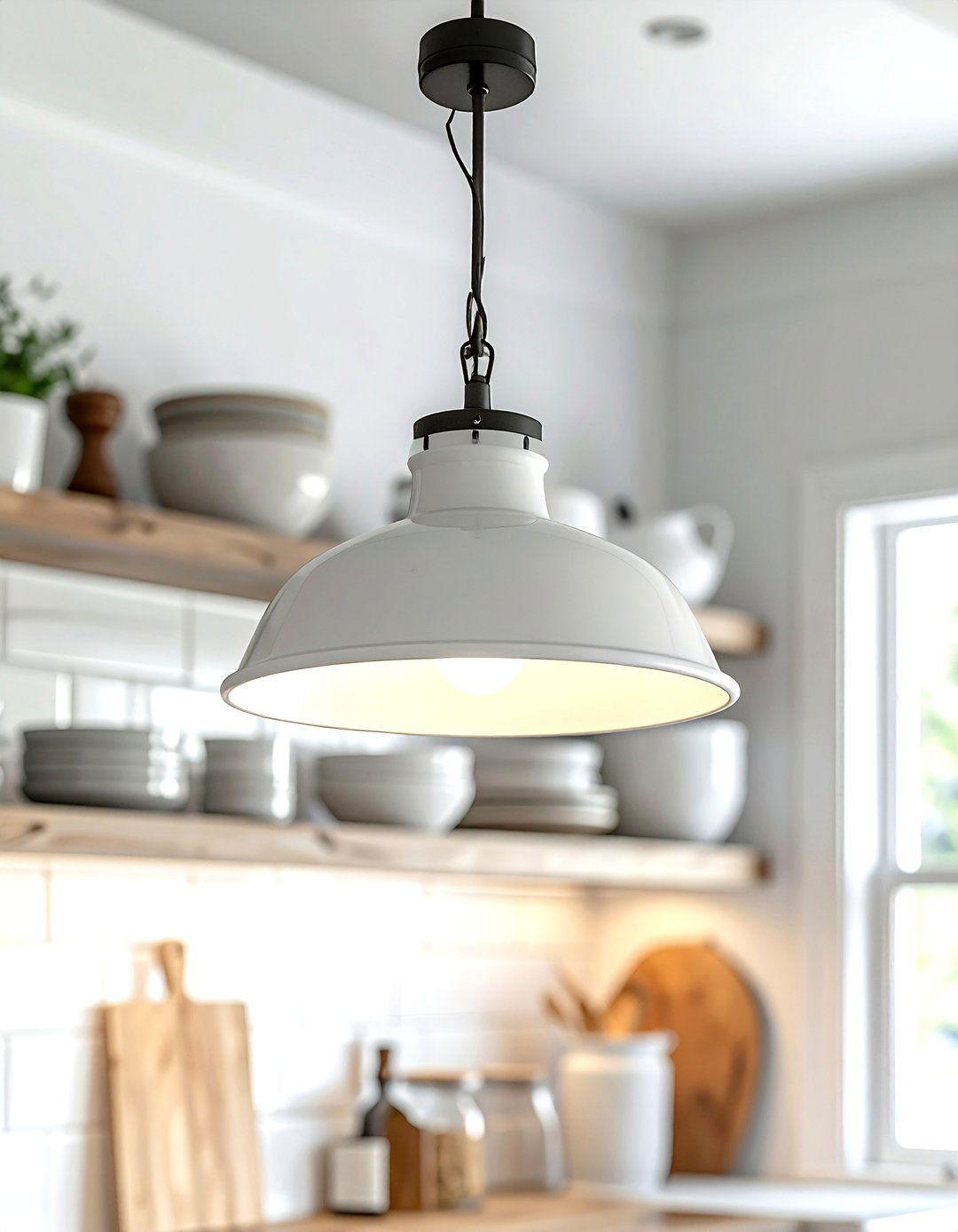 Ceramic pendant light - 30 kitchen island pendant ideas
