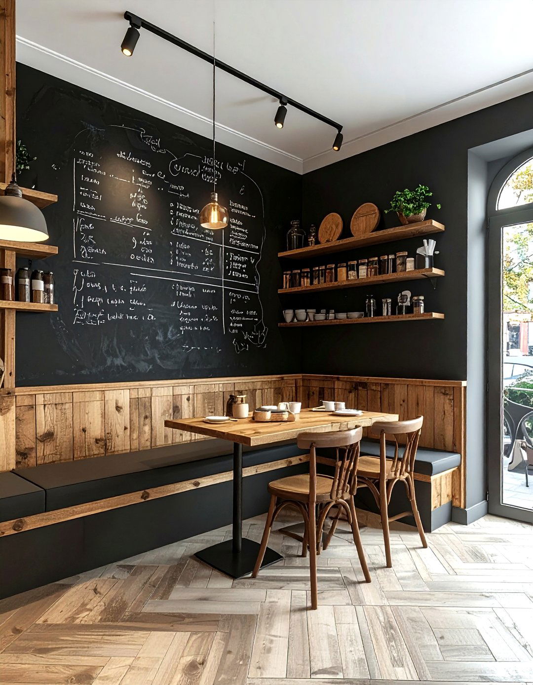 Chalkboard Accent Wall - 30 DIY kitchen remodel ideas