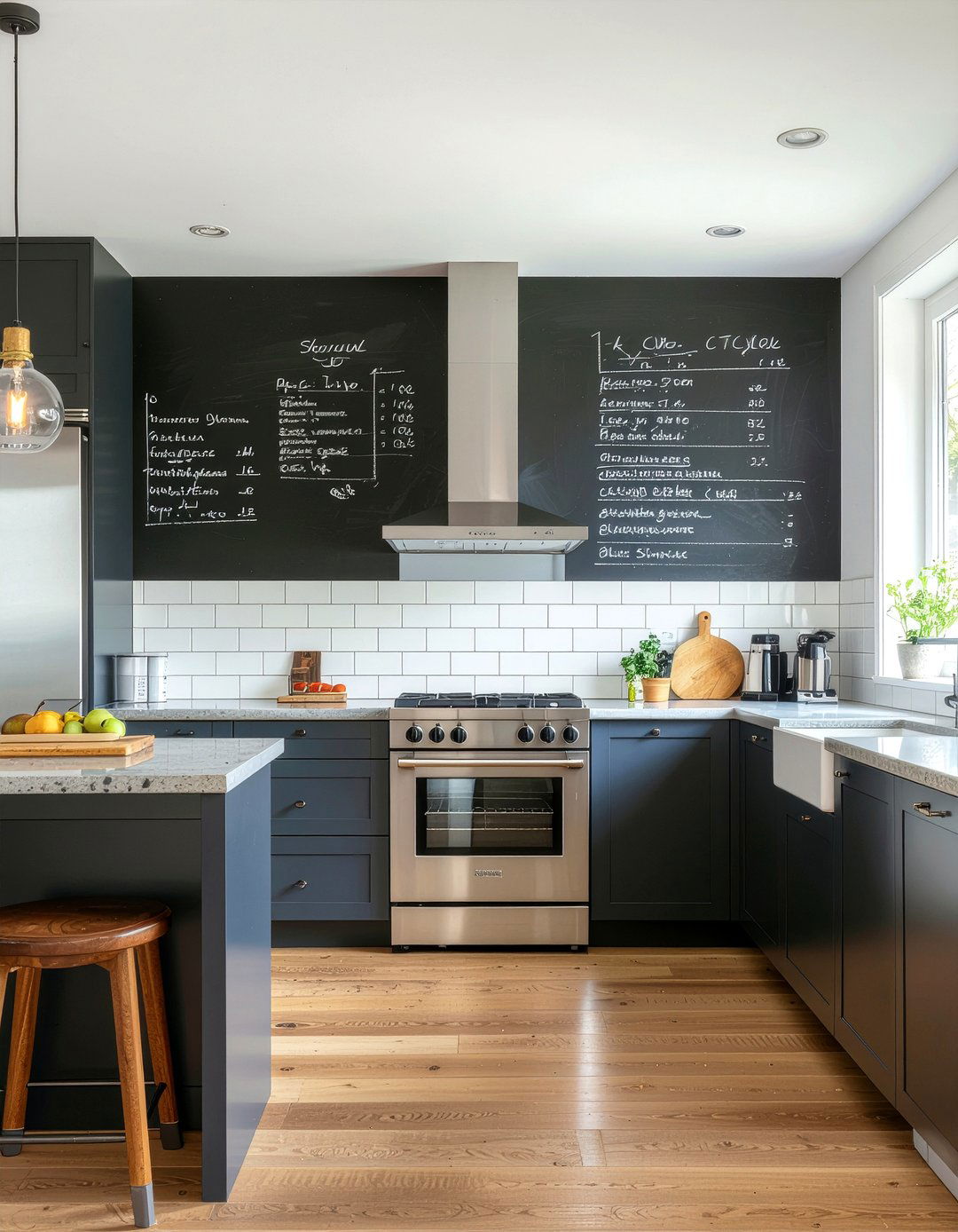 Chalkboard Accent Wall - 30 kitchen facelift ideas
