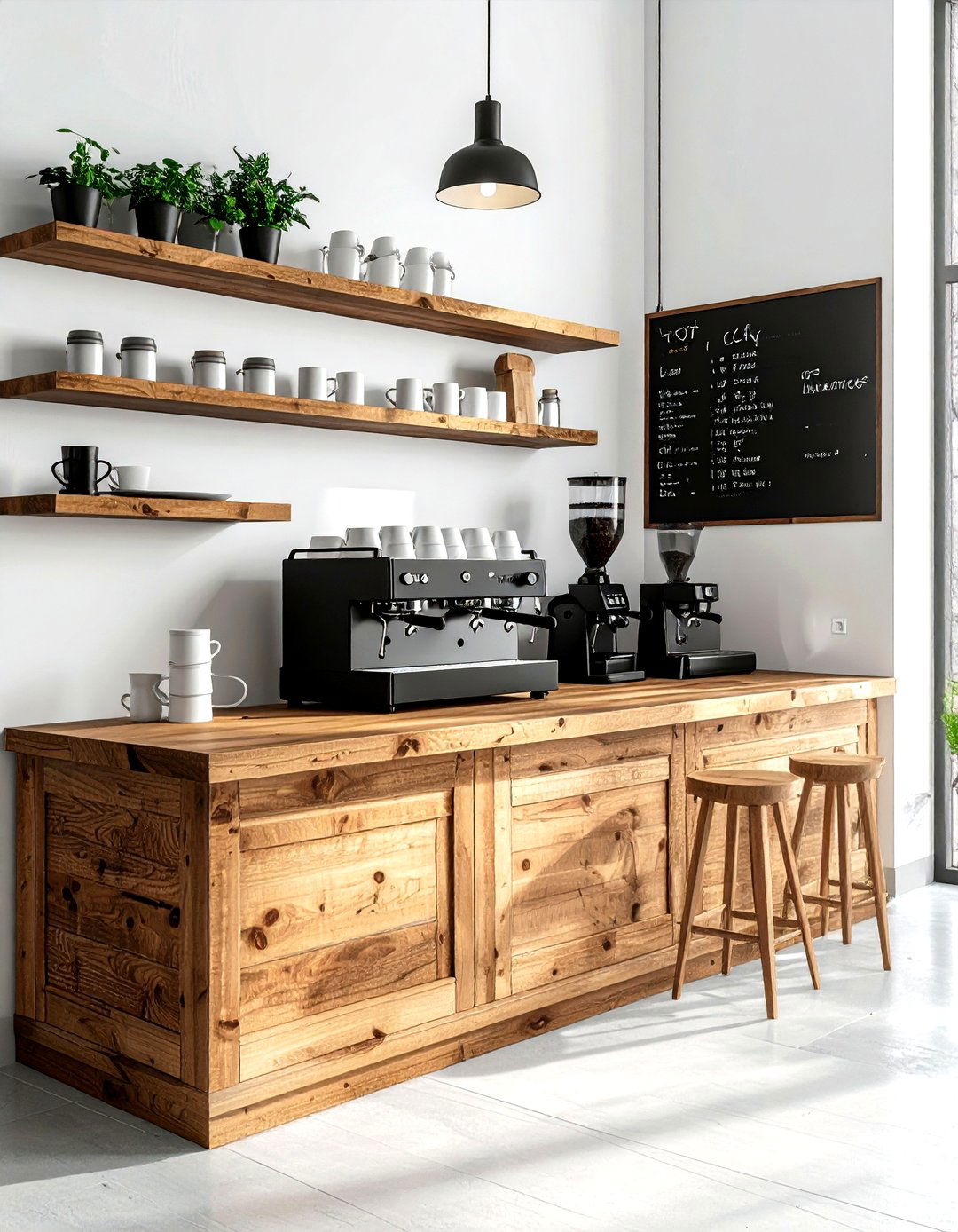 Chalkboard Coffee Bar - 30 kitchen chalkboard ideas