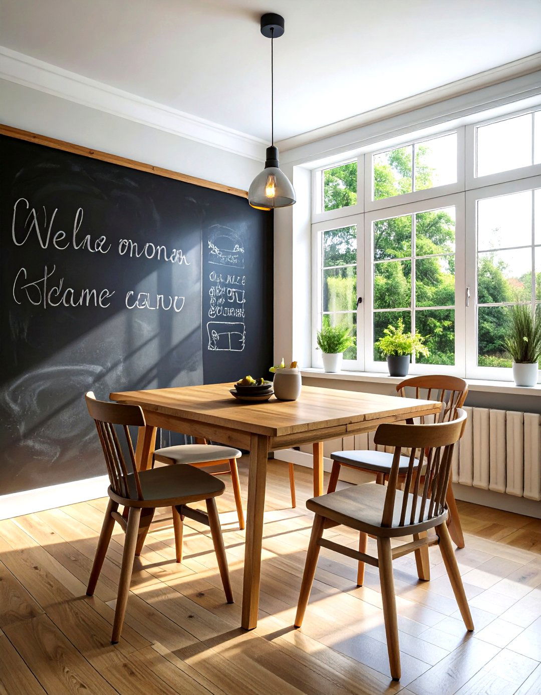 Chalkboard Dining Nook - 30 kitchen chalkboard ideas
