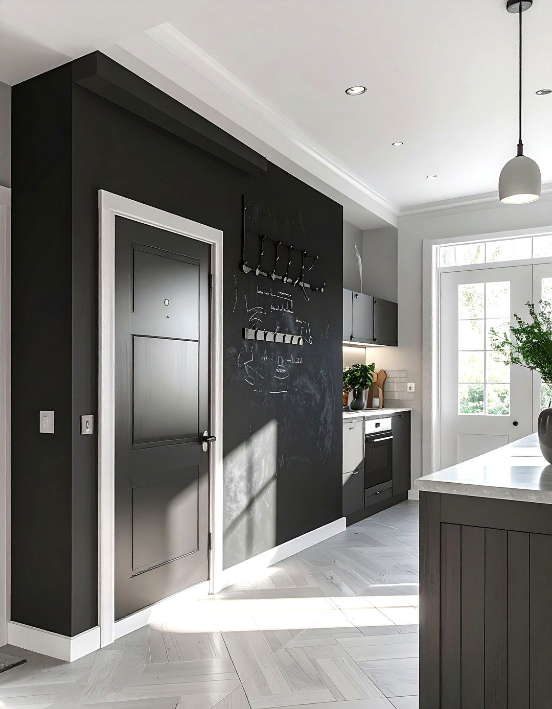 Chalkboard Entryway Wall - 30 kitchen chalkboard ideas