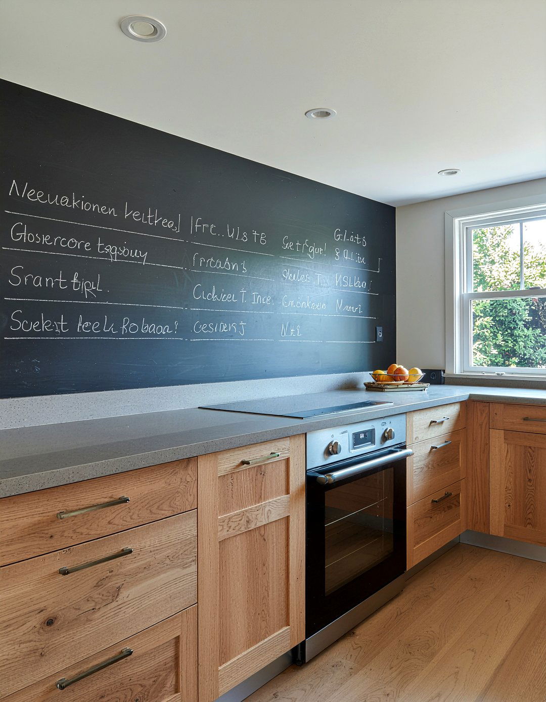Chalkboard Grocery List Wall - 30 kitchen organization ideas