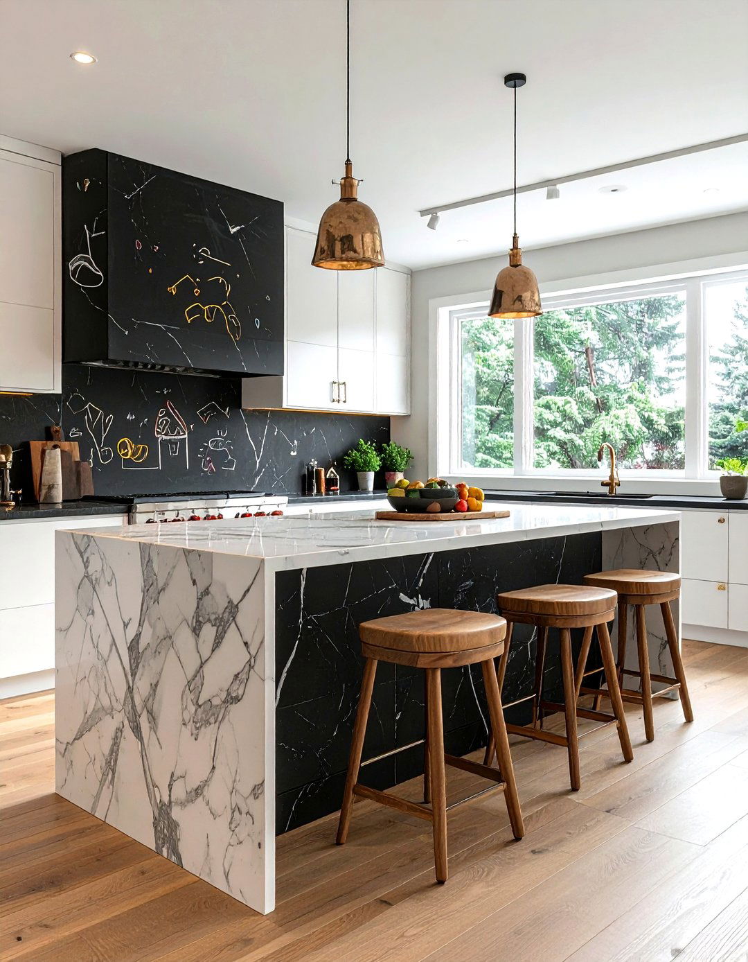 Chalkboard Kitchen Island - 30 kitchen chalkboard ideas