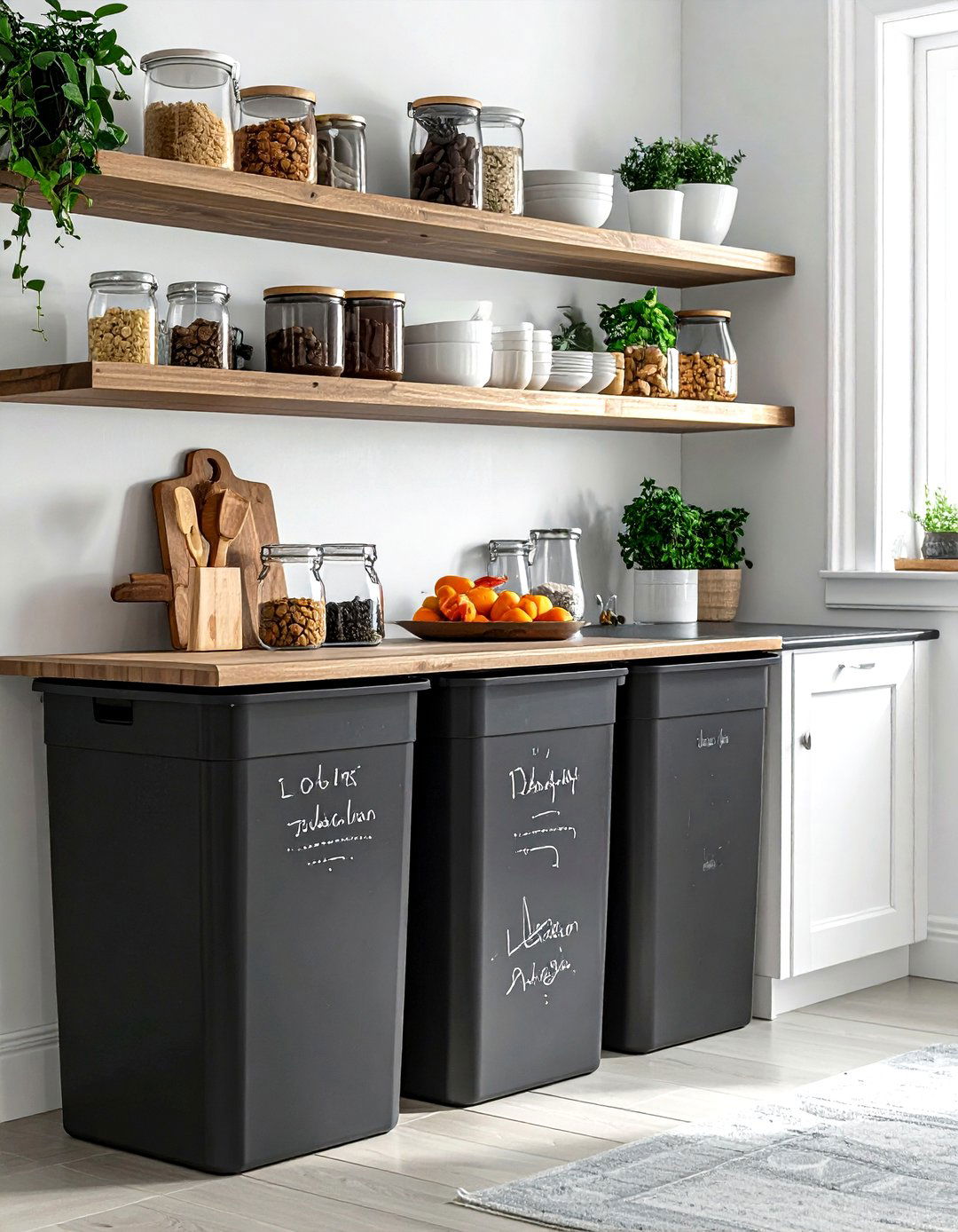 Chalkboard Label Bin - 30 kitchen closet organization