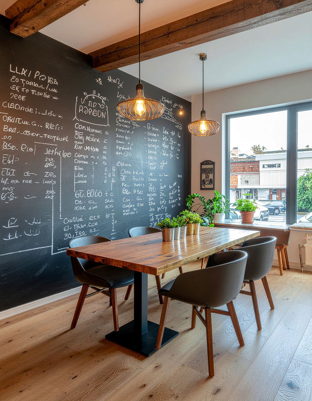Chalkboard Menu Wall - 30 budget dining room ideas