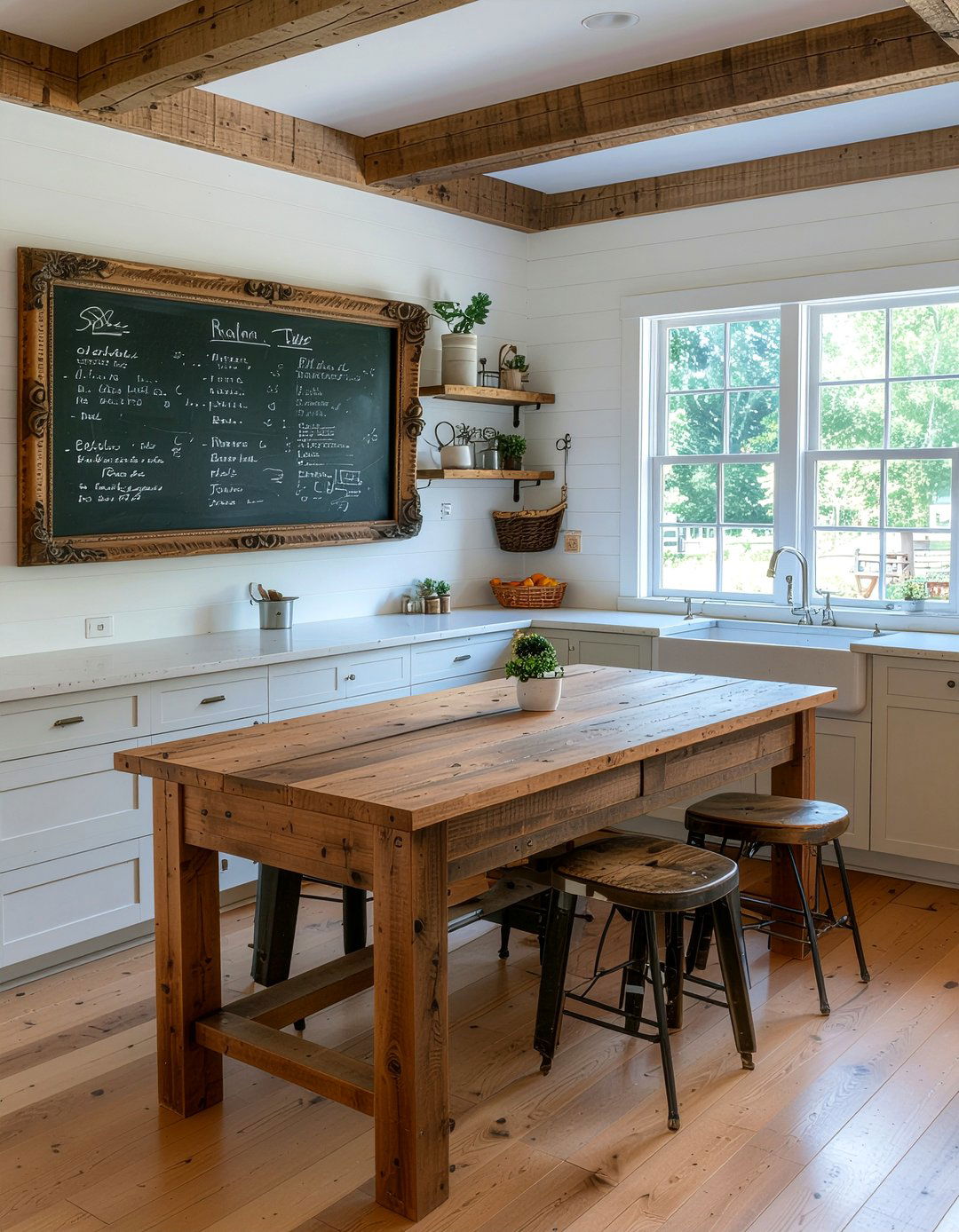 Chalkboard Message Board - 30 kitchen drop zone ideas