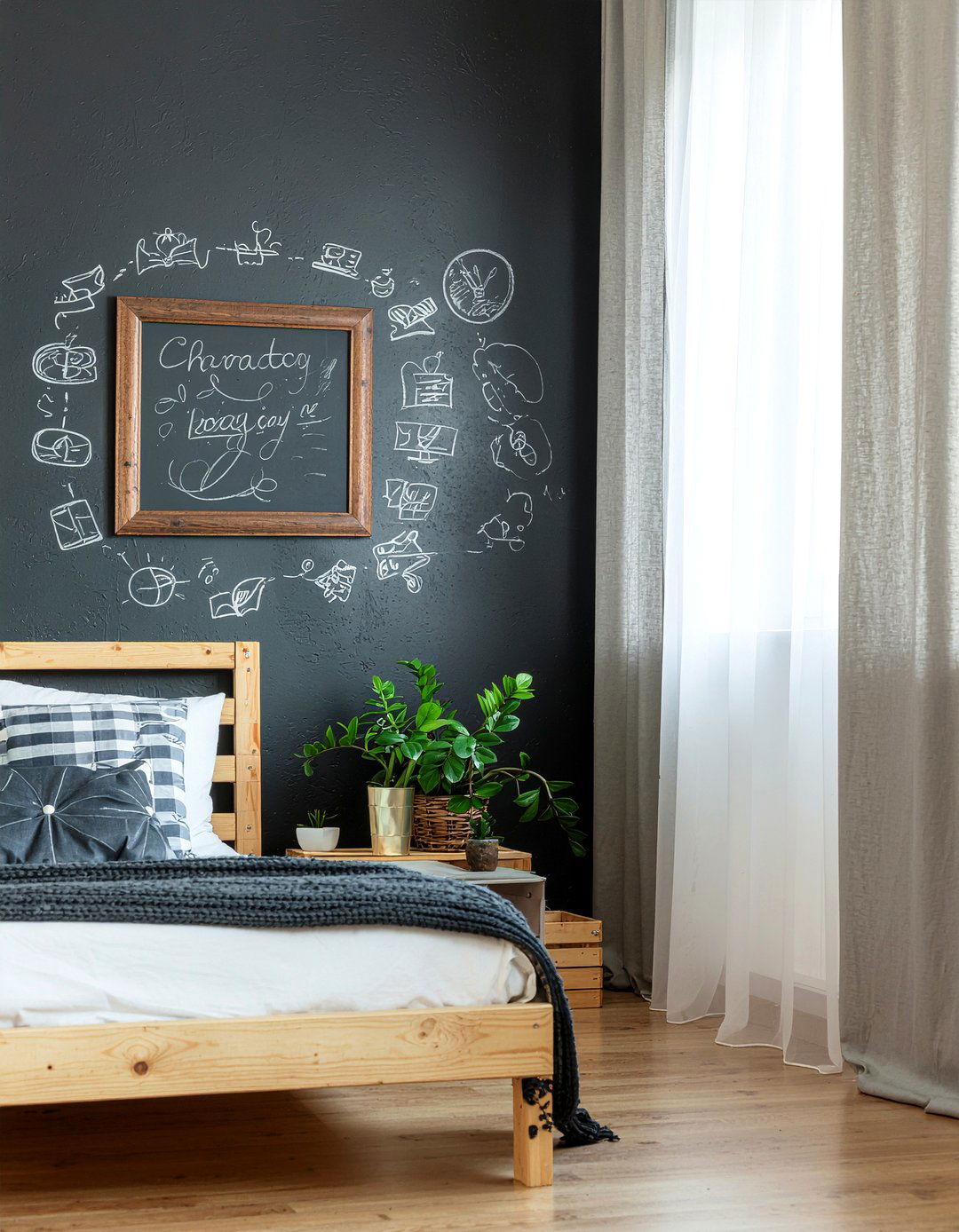 Chalkboard Paint - 30 inexpensive bedroom ideas
