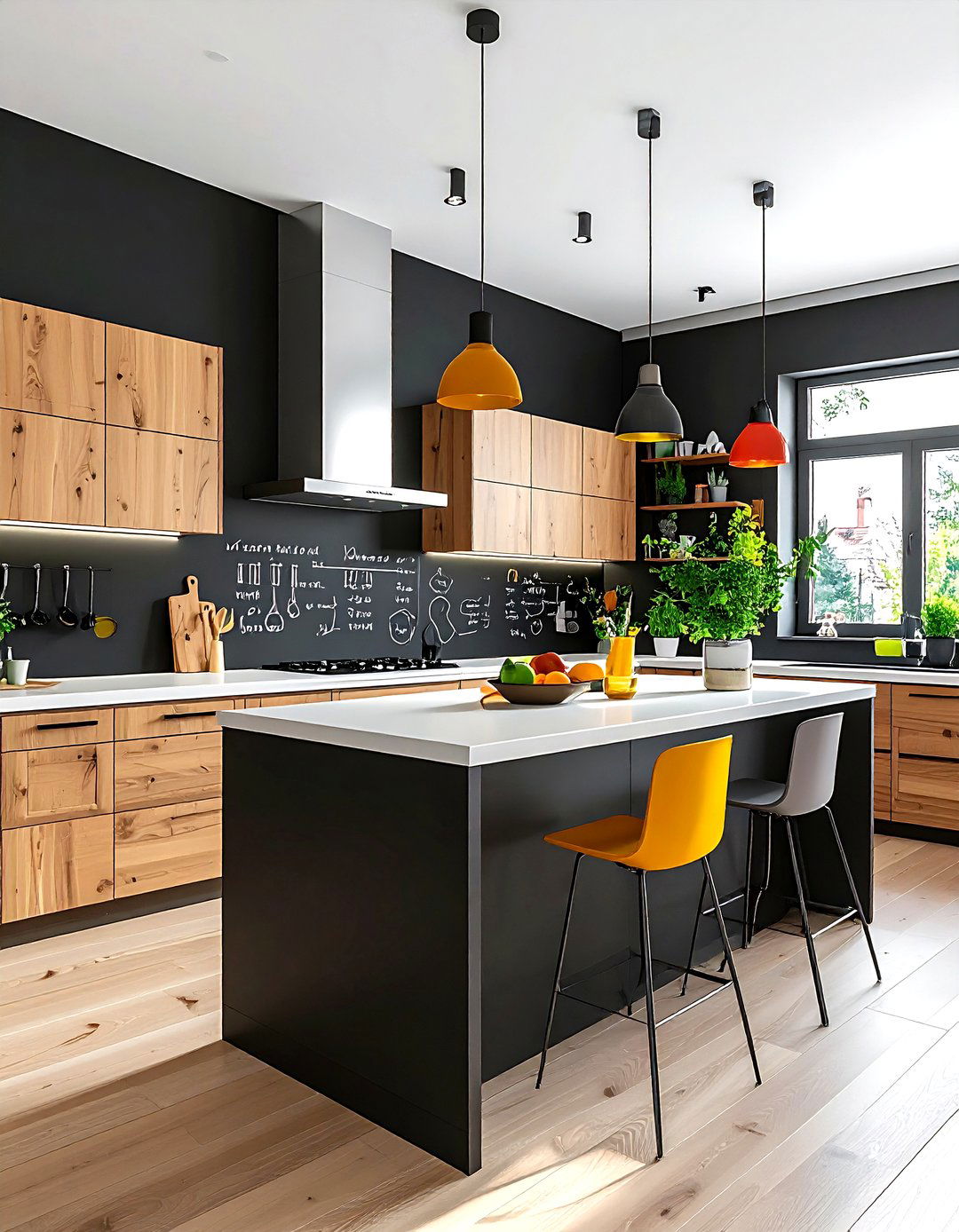 Chalkboard Paint Backsplash - 30 DIY kitchen backsplash ideas