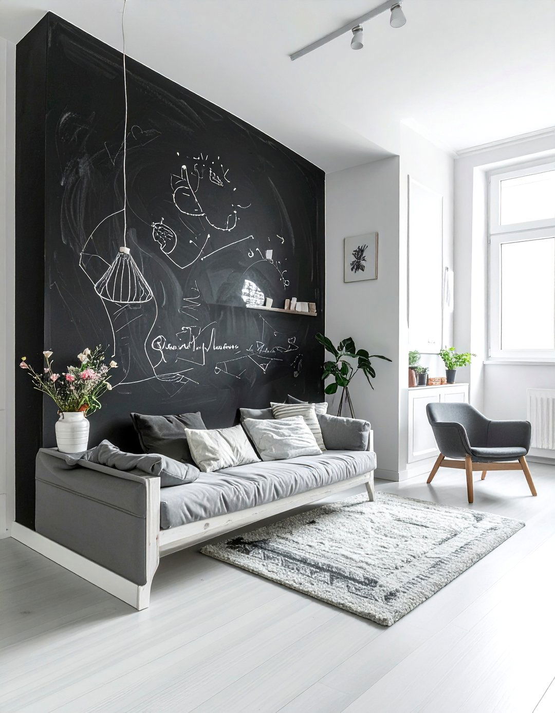 Chalkboard Paint Half Wall - 30 living room half wall ideas