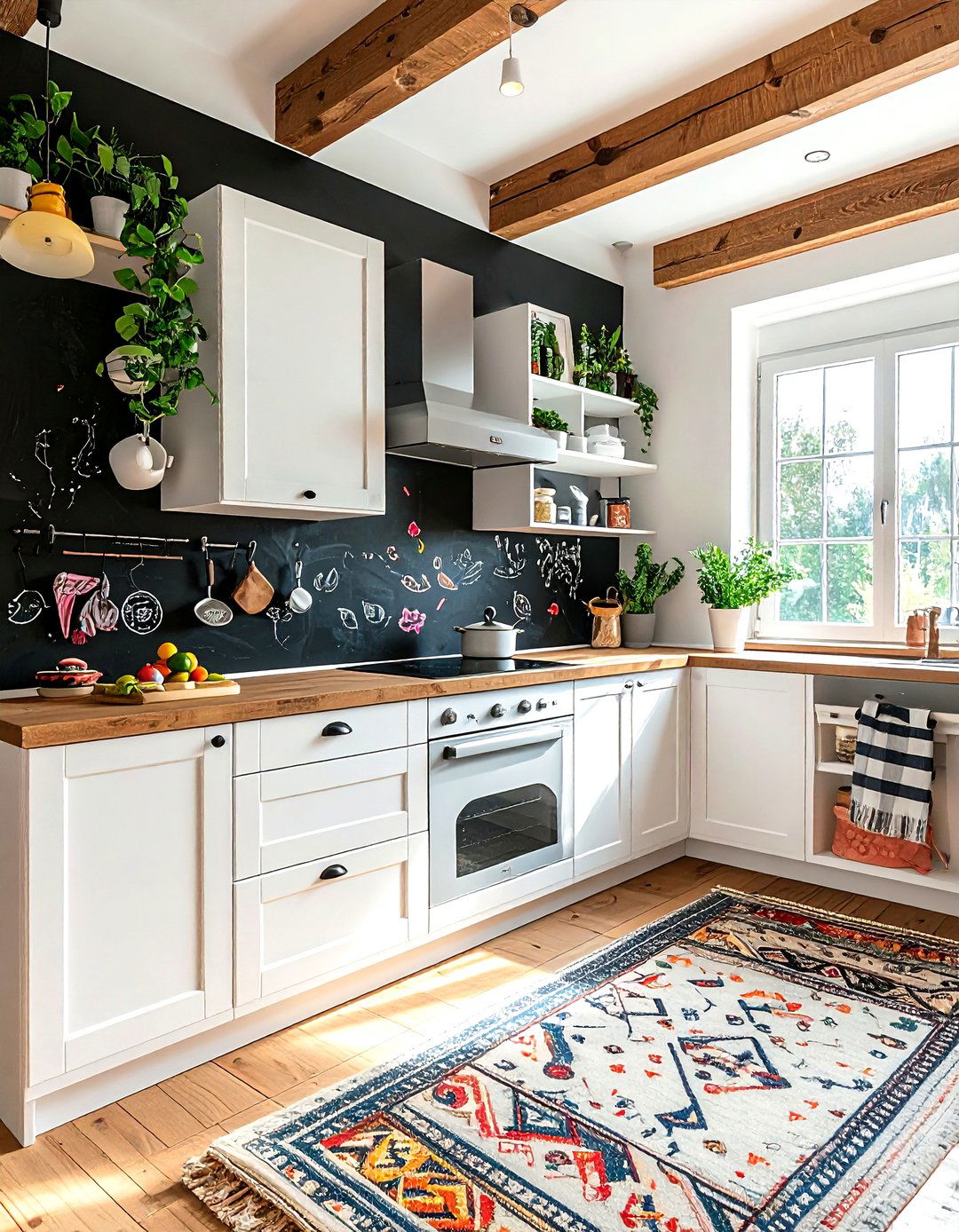 Chalkboard Paint Wall - 30 kid-friendly kitchen ideas