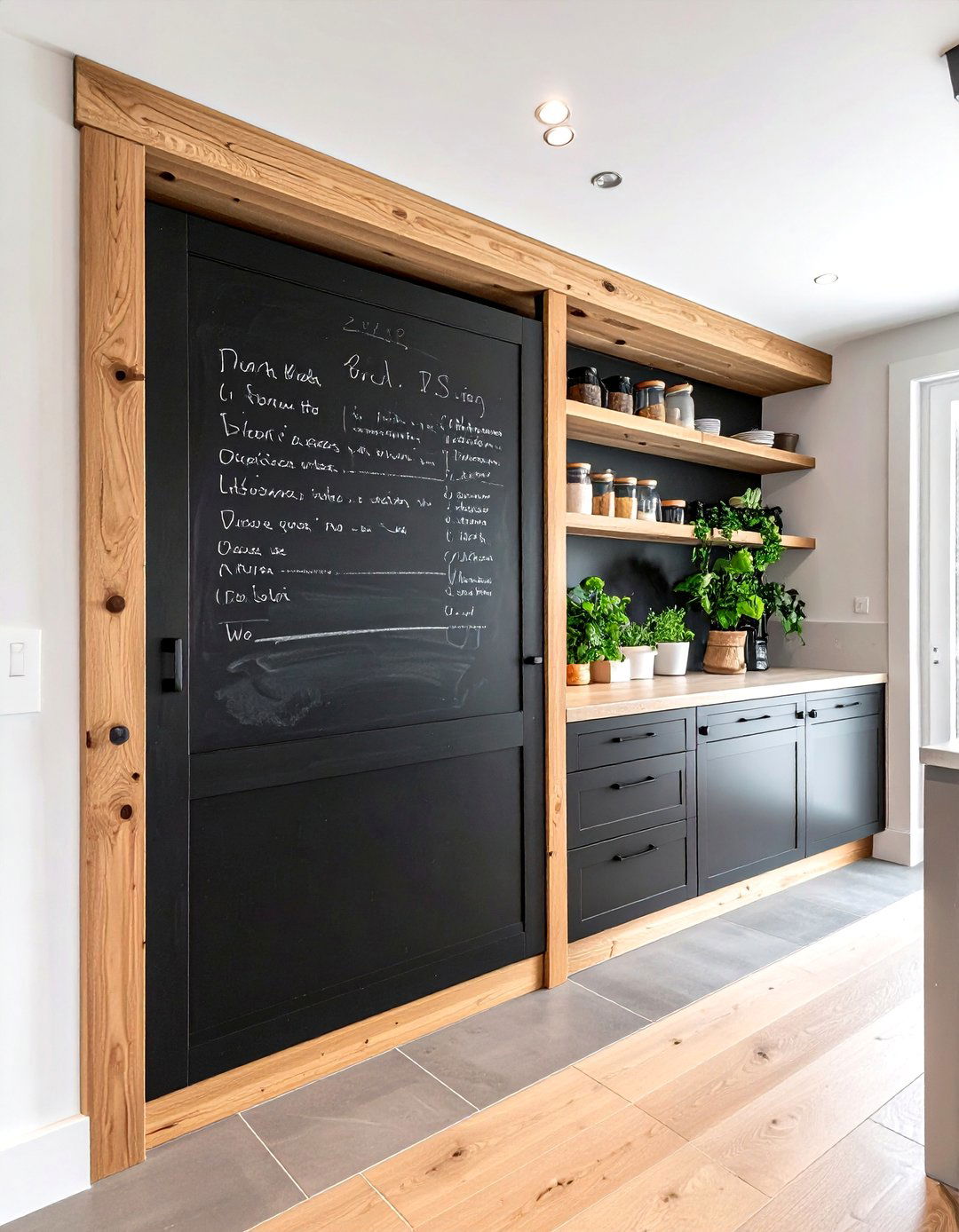 Chalkboard Pantry Door - 30 pantry cabinet kitchen ideas