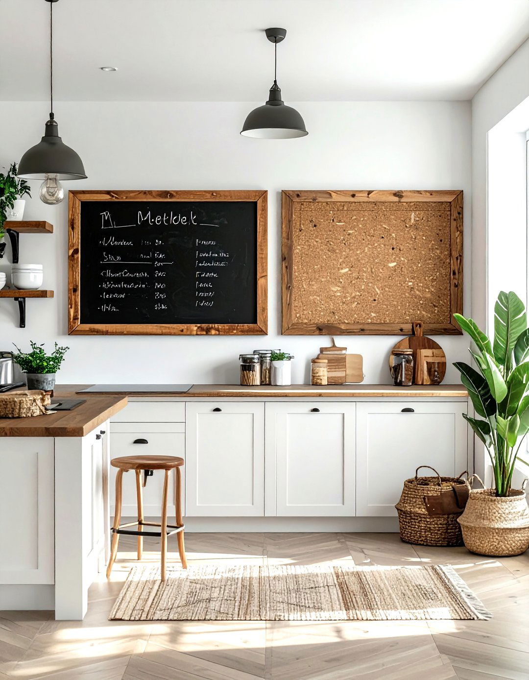 Chalkboard Pin Board Combo - 30 kitchen bulletin board ideas