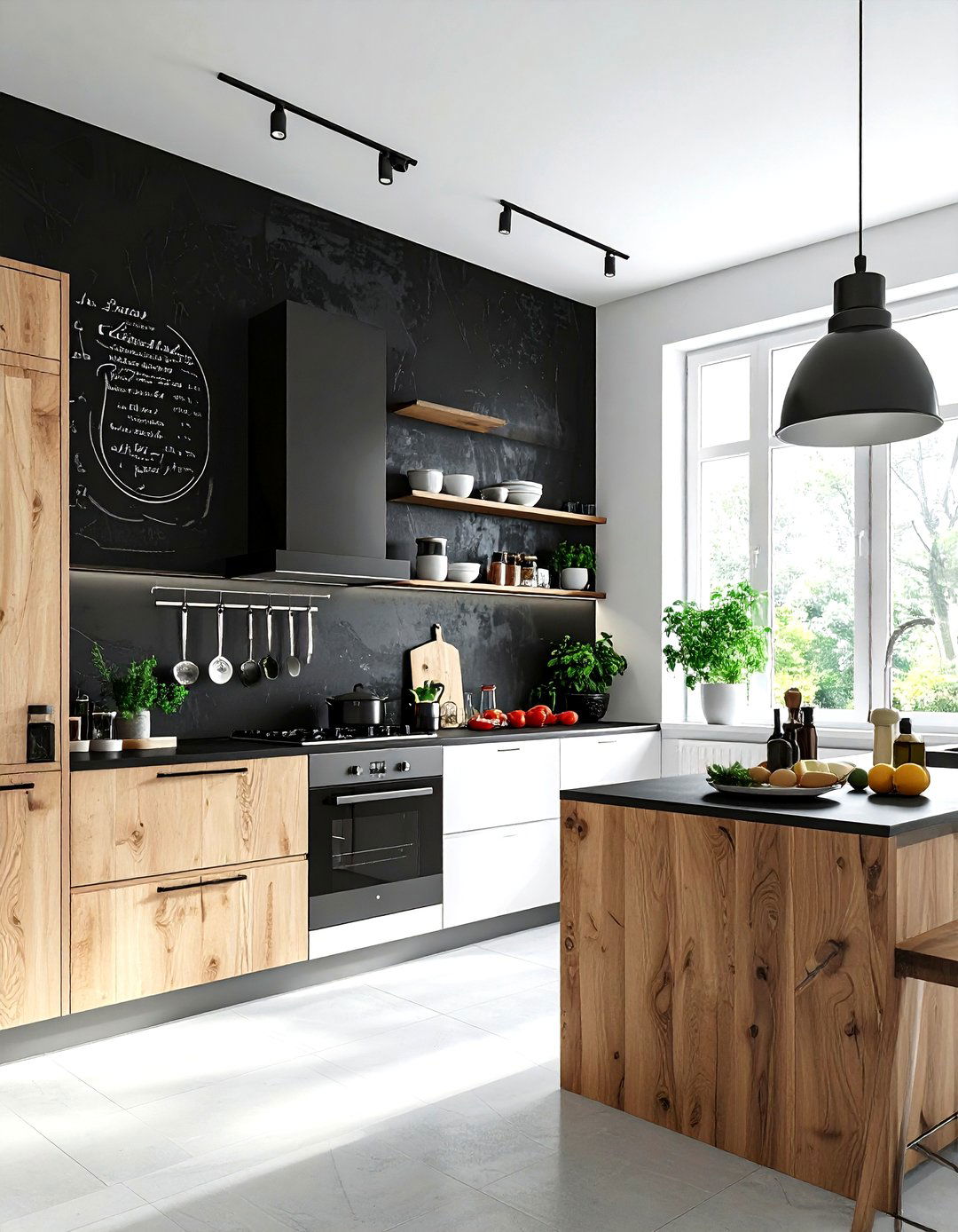 Chalkboard Recipe Wall - 30 kitchen chalkboard ideas