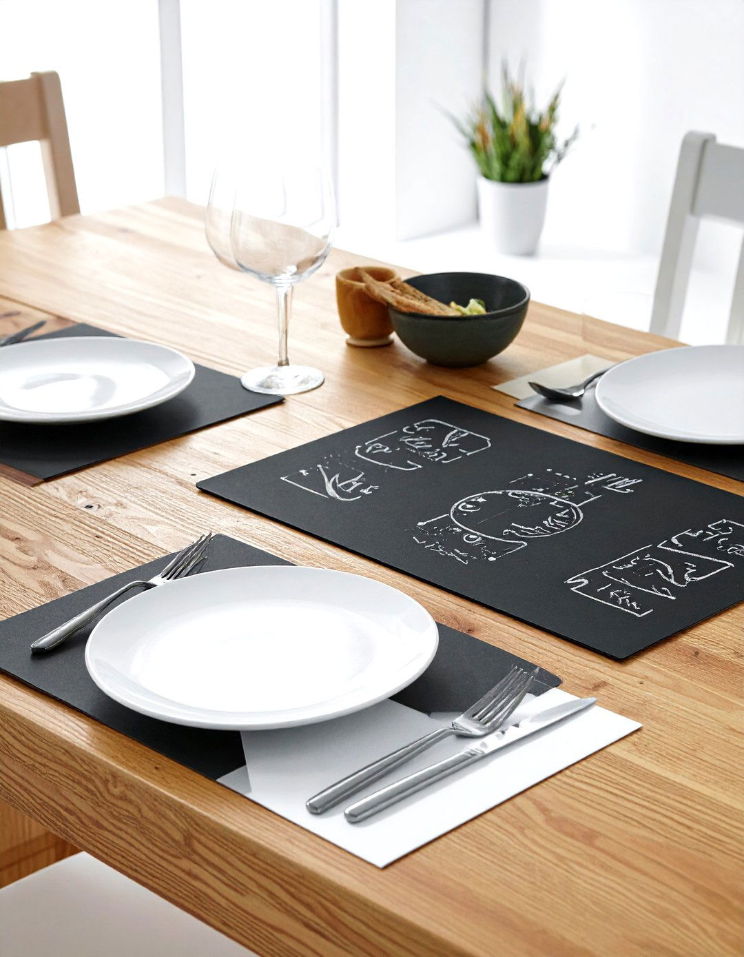 Chalkboard Table Placemat - 30 kitchen chalkboard ideas