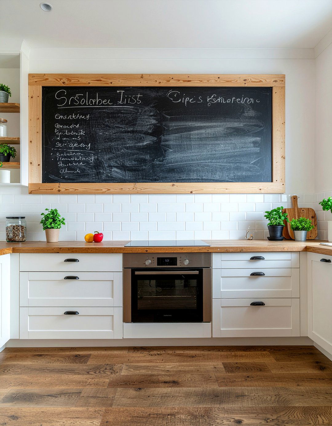 Chalkboard Wall - 30 Fixer Upper kitchen ideas
