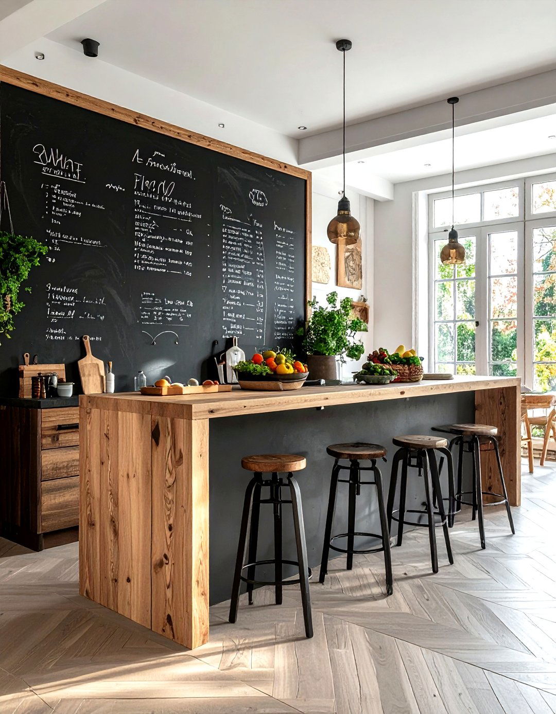 Chalkboard Wall For Menus - 30 kitchen entertaining ideas