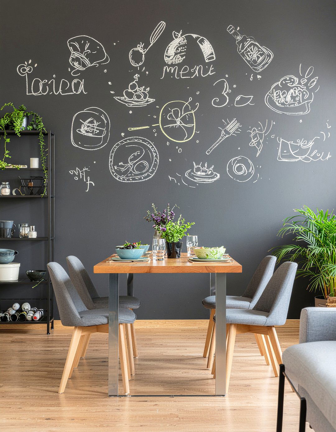 Chalkboard Wall In Dining Room - 30 dining room on a budget ideas