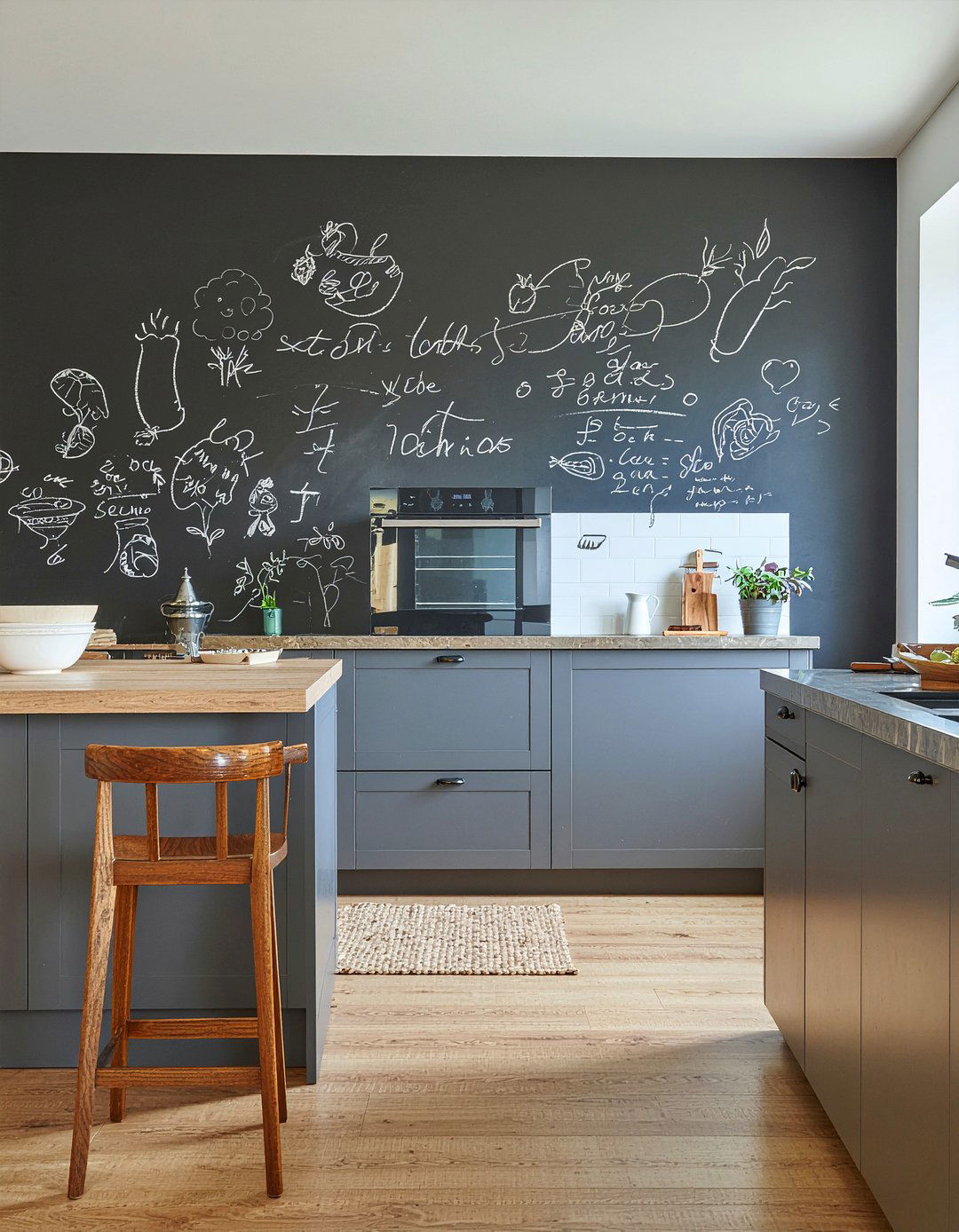 Chalkboard Wall Kitchen - 30 kitchen transformation ideas