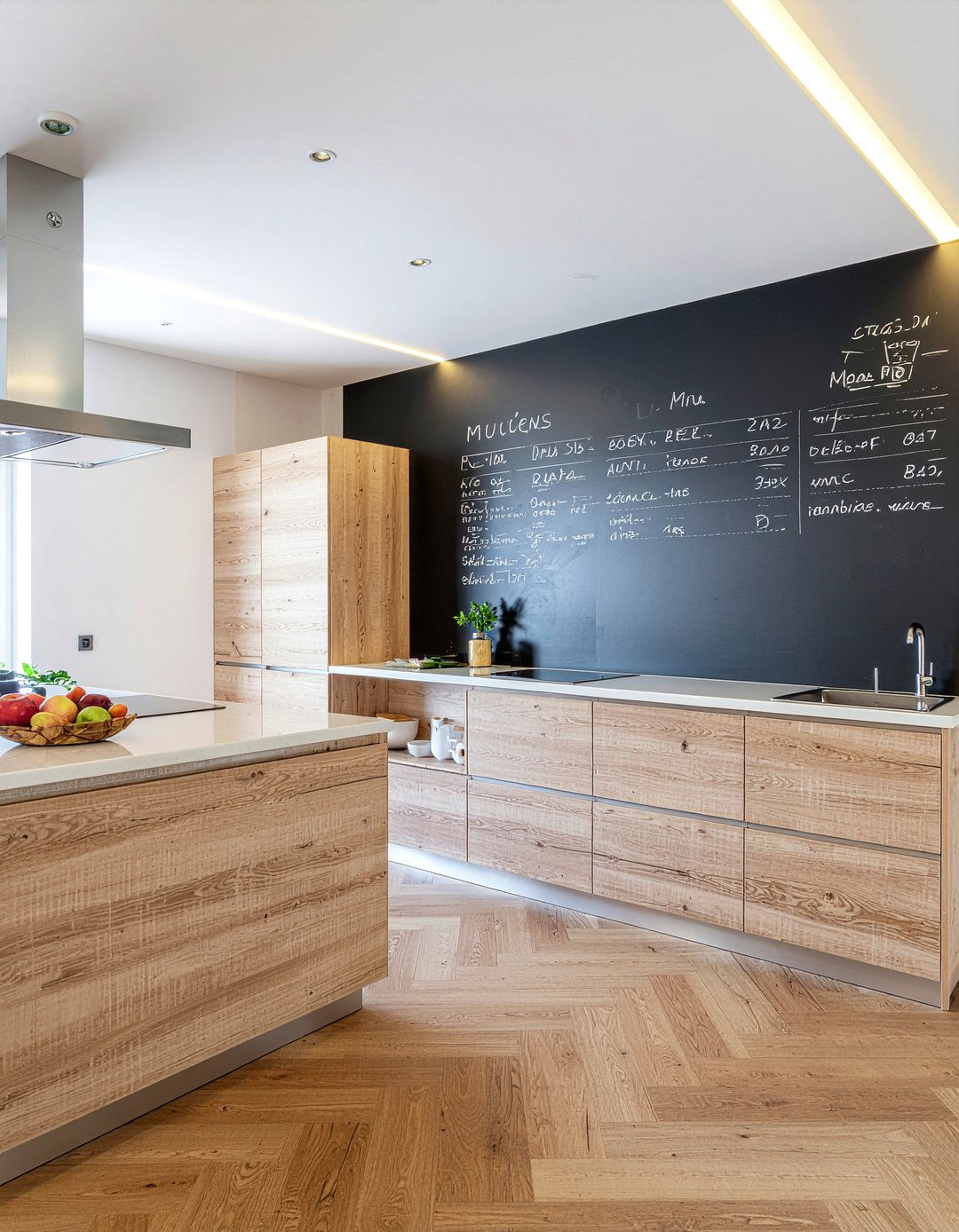 Chalkboard Wall Kitchen - 30 kitchen message center ideas