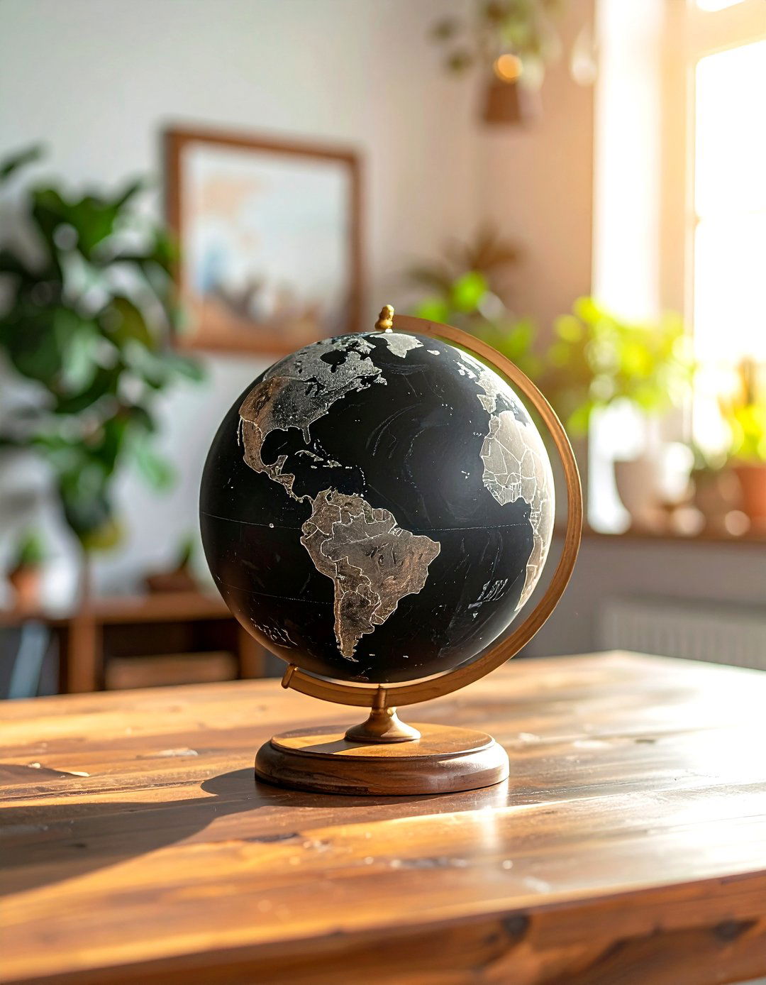 Chalkboard World Globe - 30 globe decor ideas