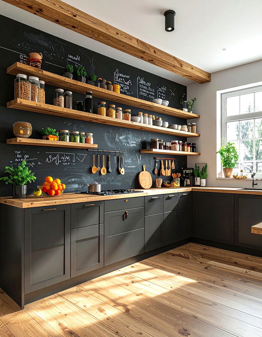 Chalkboard accent wall - 30 DIY kitchen ideas
