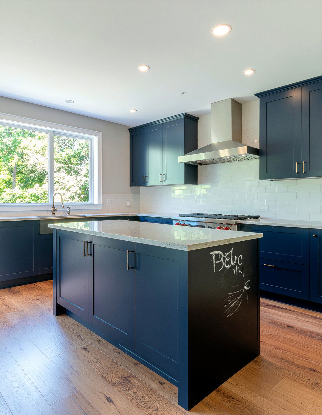 Chalkboard paint cabinet - 30 kitchen message board ideas