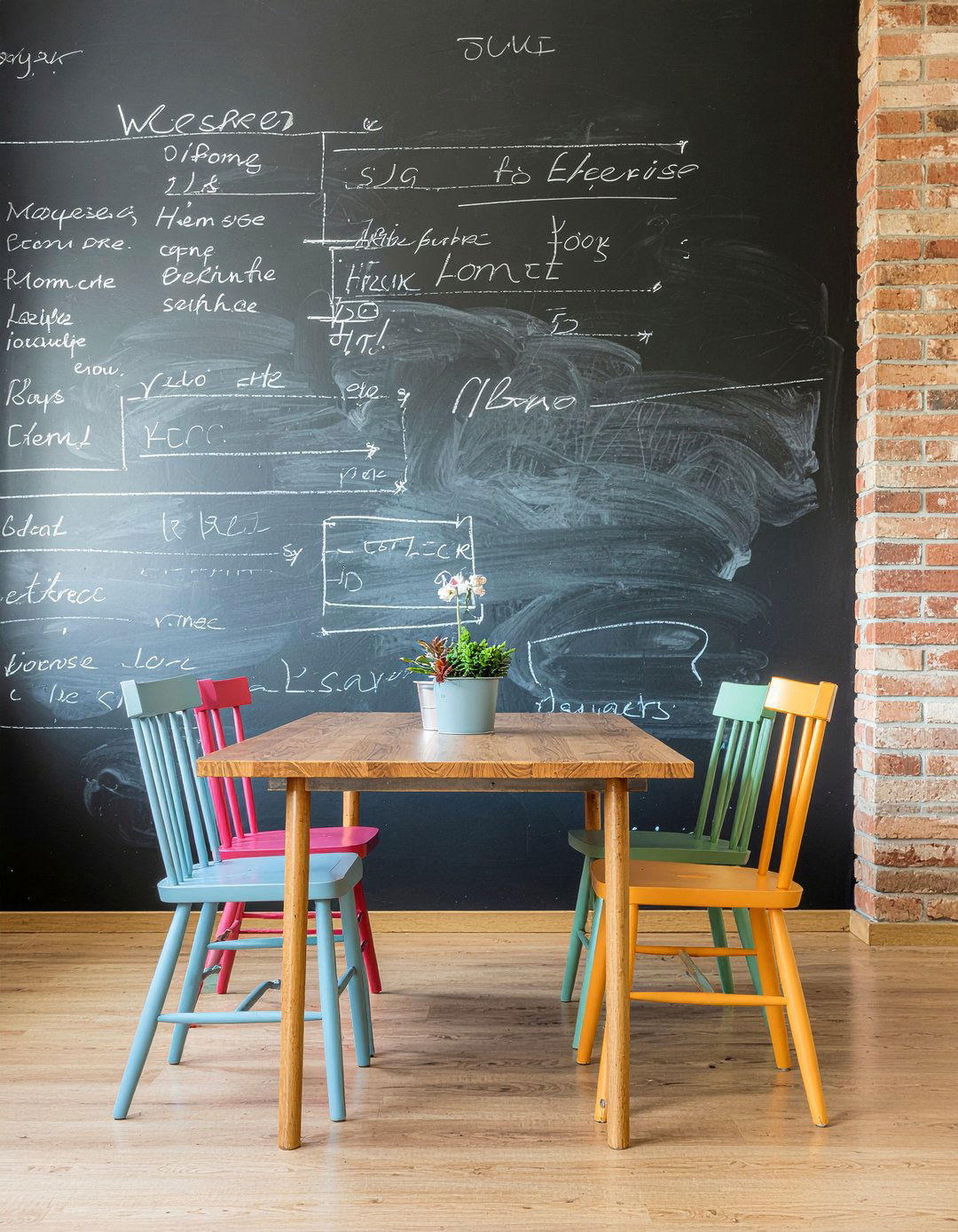 Chalkboard paint wall - 30 DIY dining room ideas