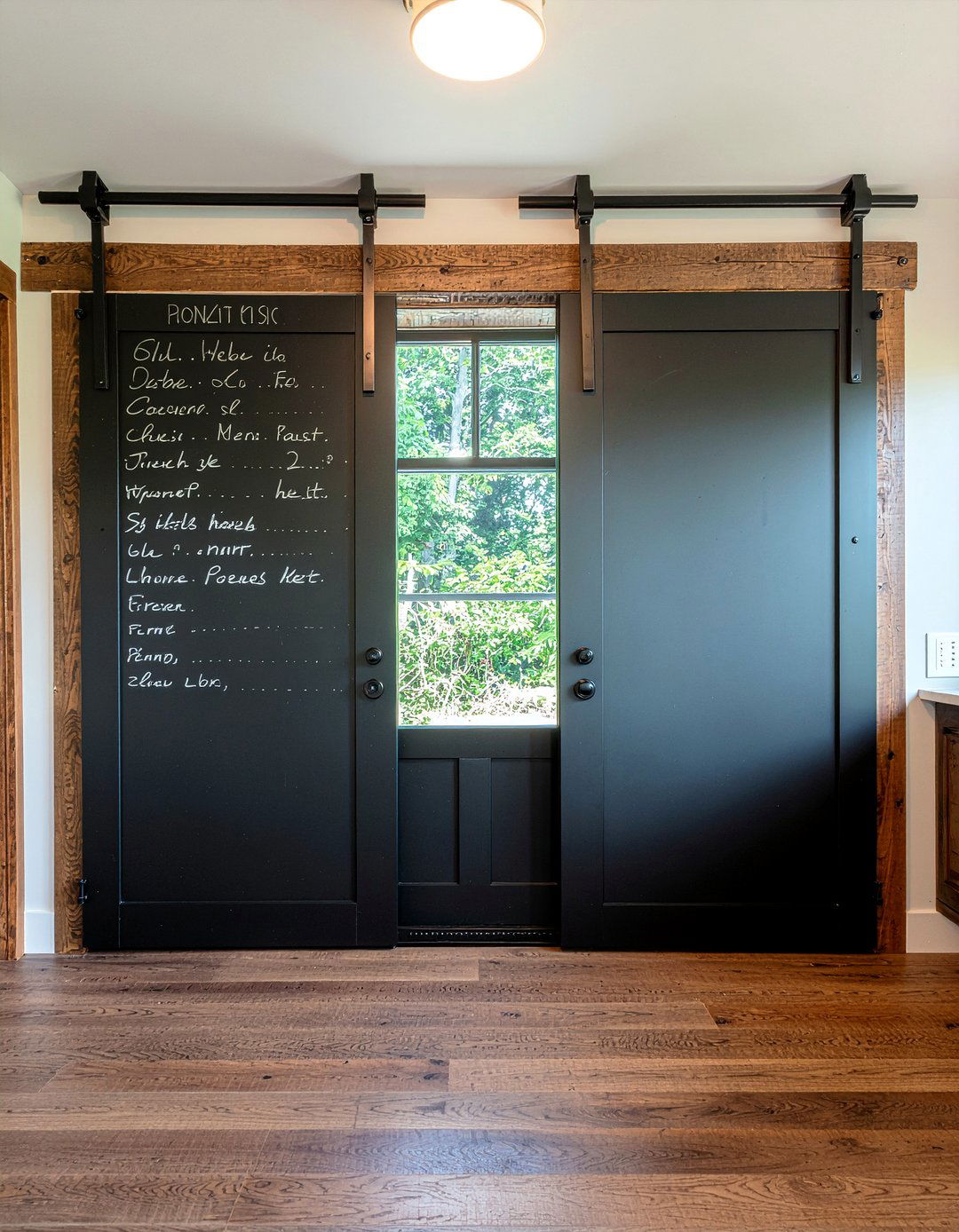 Chalkboard pantry doors - 30 kitchen door ideas