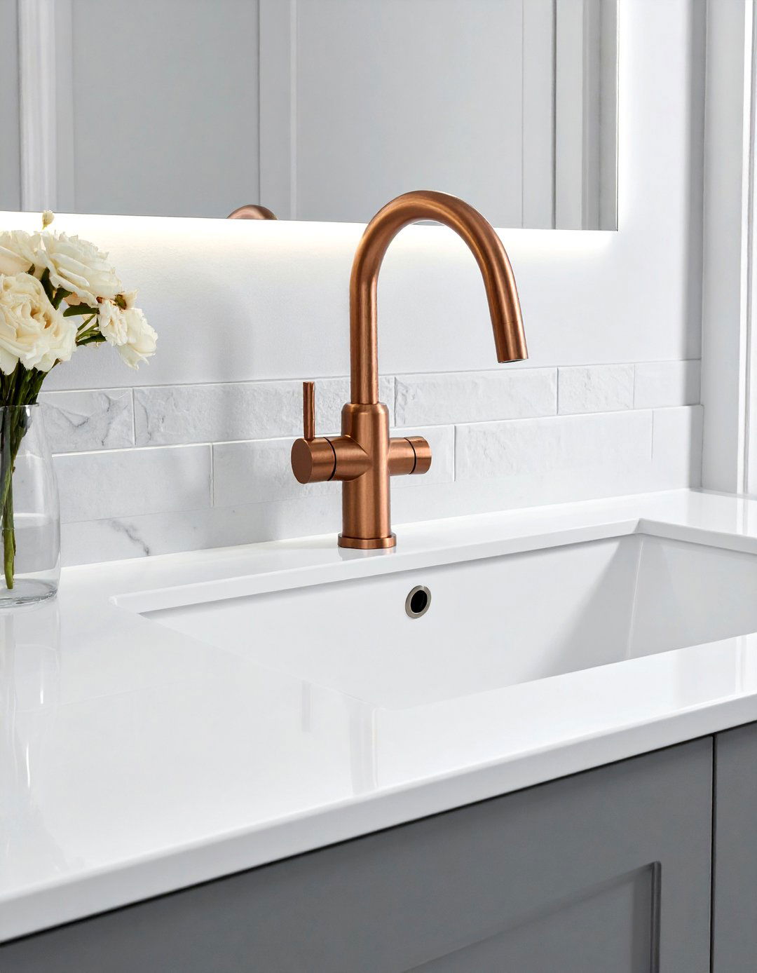 Champagne Bronze Faucet - 30 brass faucet ideas