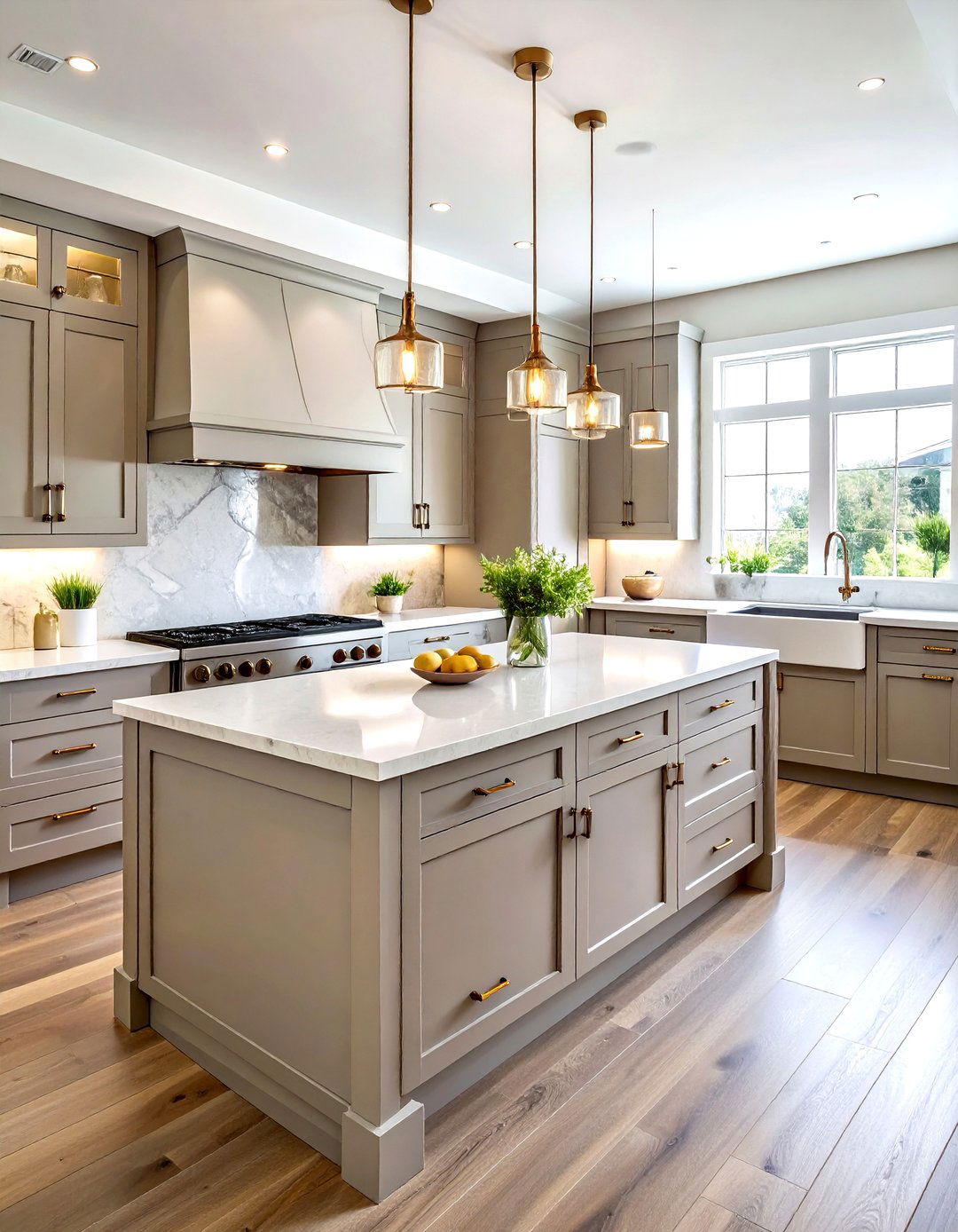 Champagne Bronze Pulls - 30 kitchen cabinet hardware ideas