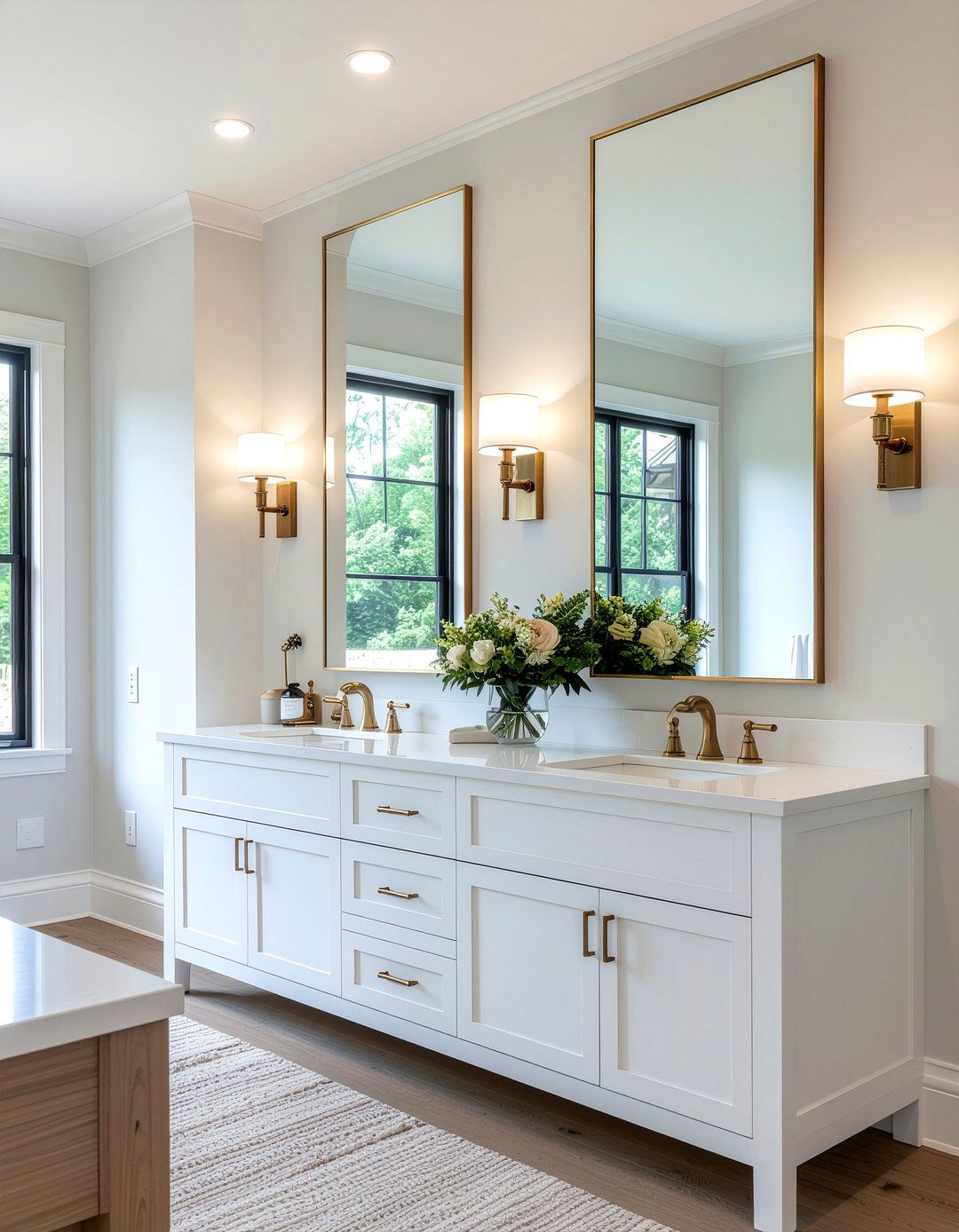 Champagne Bronze Vanity Light - 30 bathroom hardware ideas