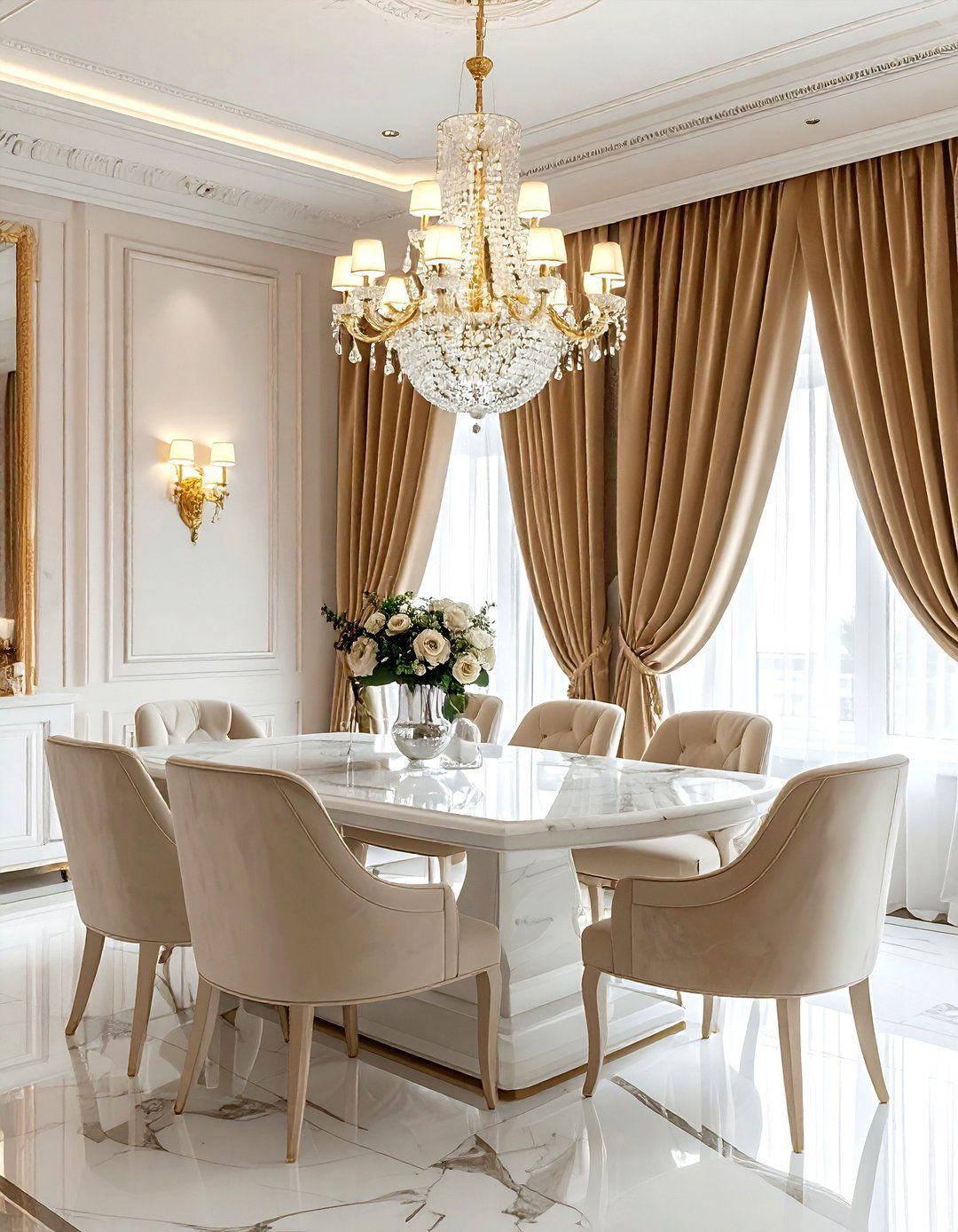 Champagne Gold Velvet Curtains - 30 velvet curtain ideas
