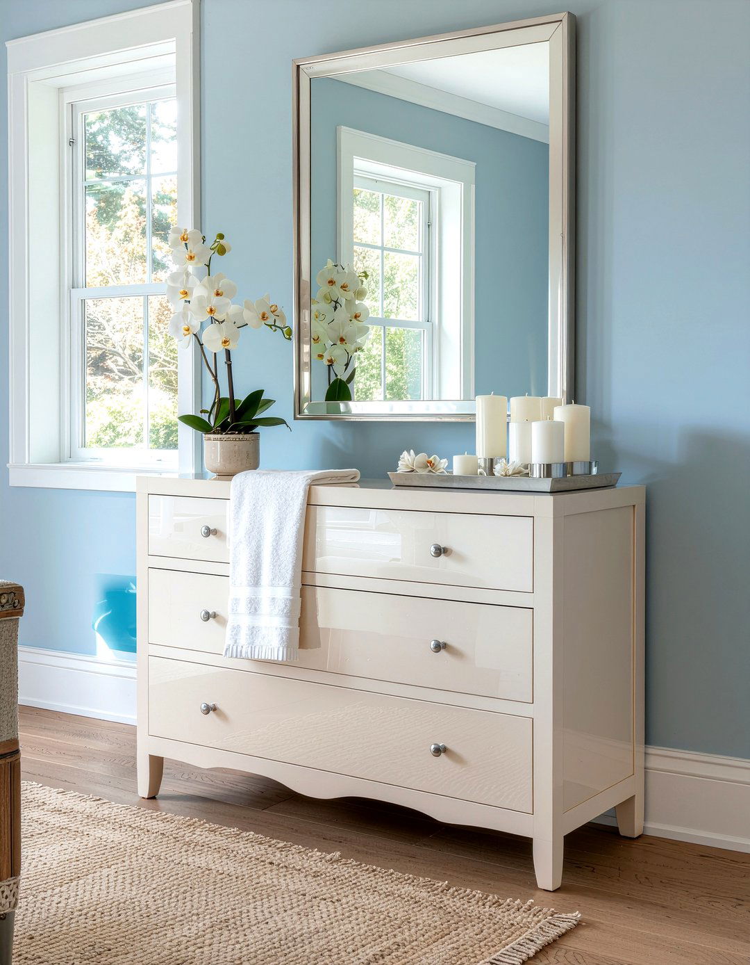 Champagne Mirrored Dresser - 30 bedroom mirrored dressers