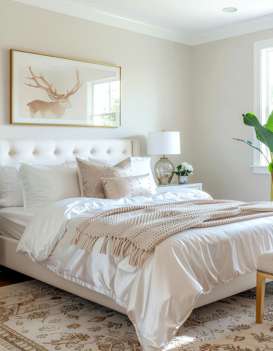 Champagne Satin Bedding - 30 satin bedroom ideas