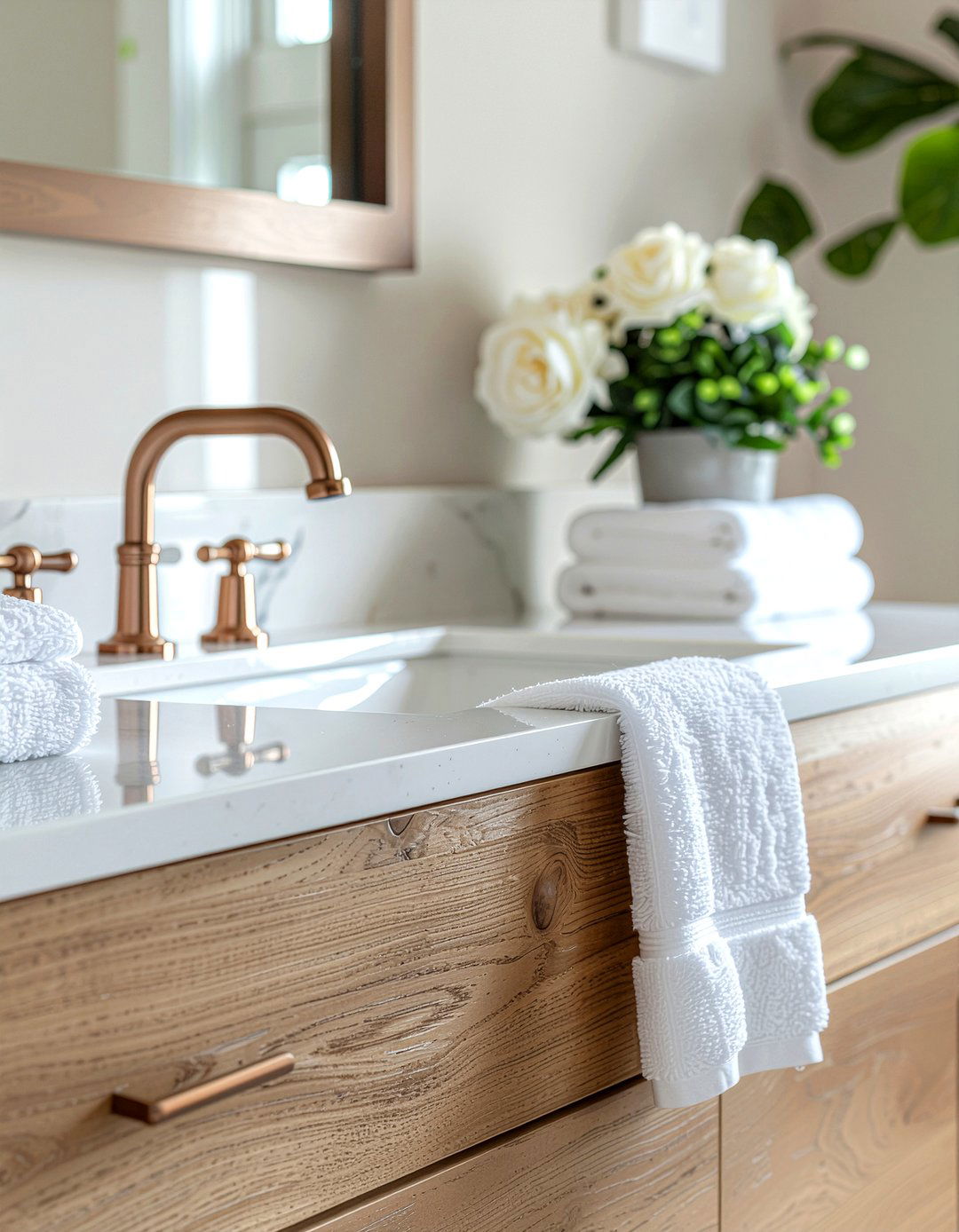 Champagne bronze bathroom faucet - 30 bathroom faucet ideas