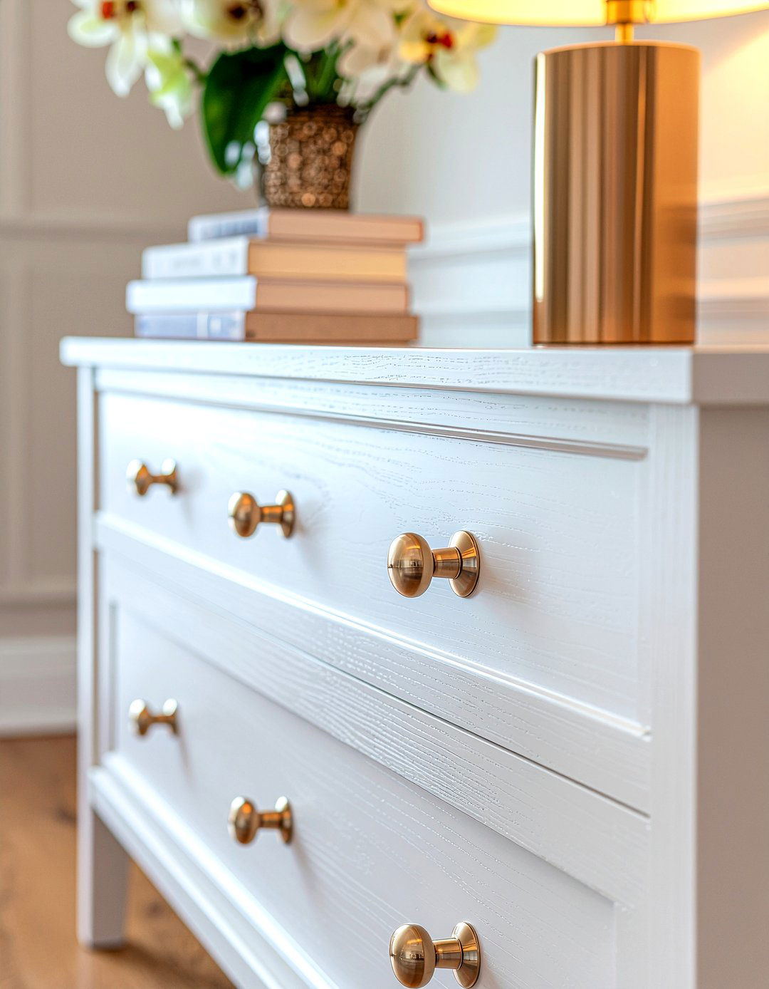 Champagne bronze hardware - 30 mixed metal dining room ideas