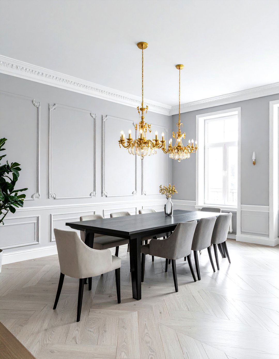 Chandelier Dining Room - 30 rectangular dining room ideas